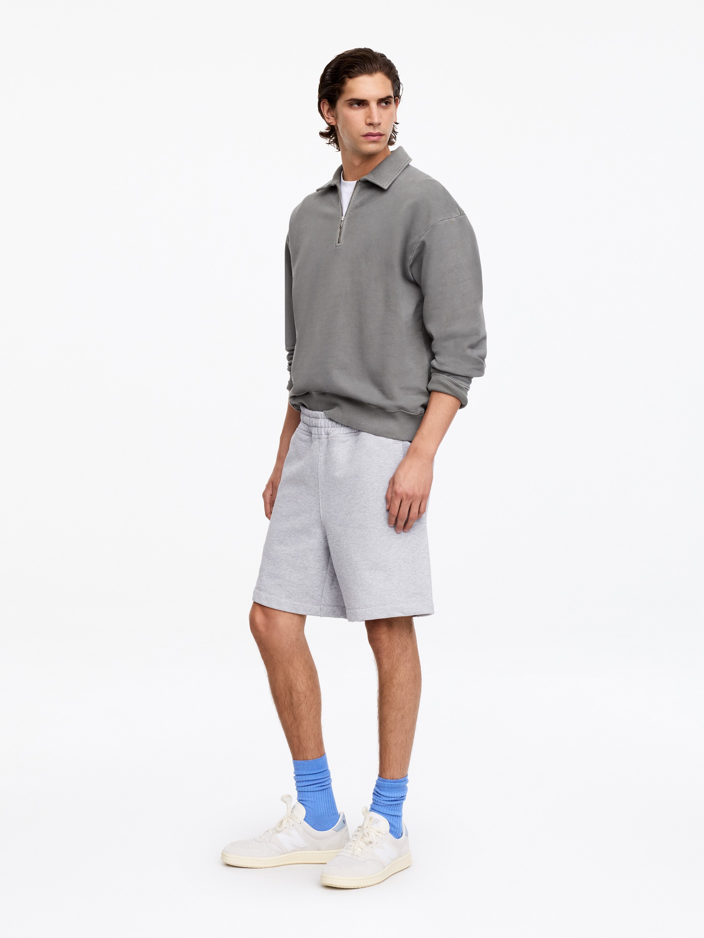 Jersey Shorts – Grey Melange – ARKET WW