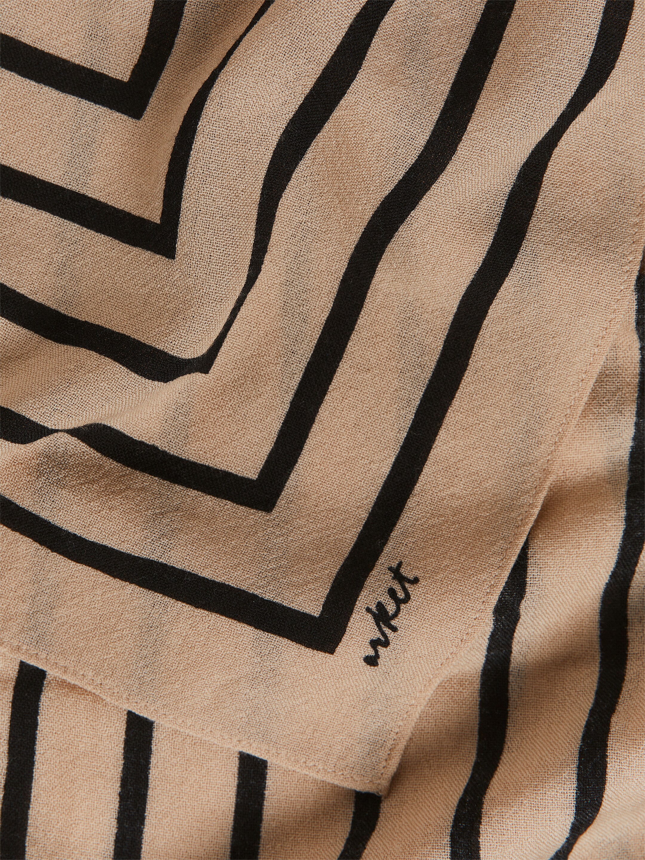 Grösseres Bild ansehen: Bedrucktes Tuch - Beige/Schwarz - DAMEN | H&M CH 3