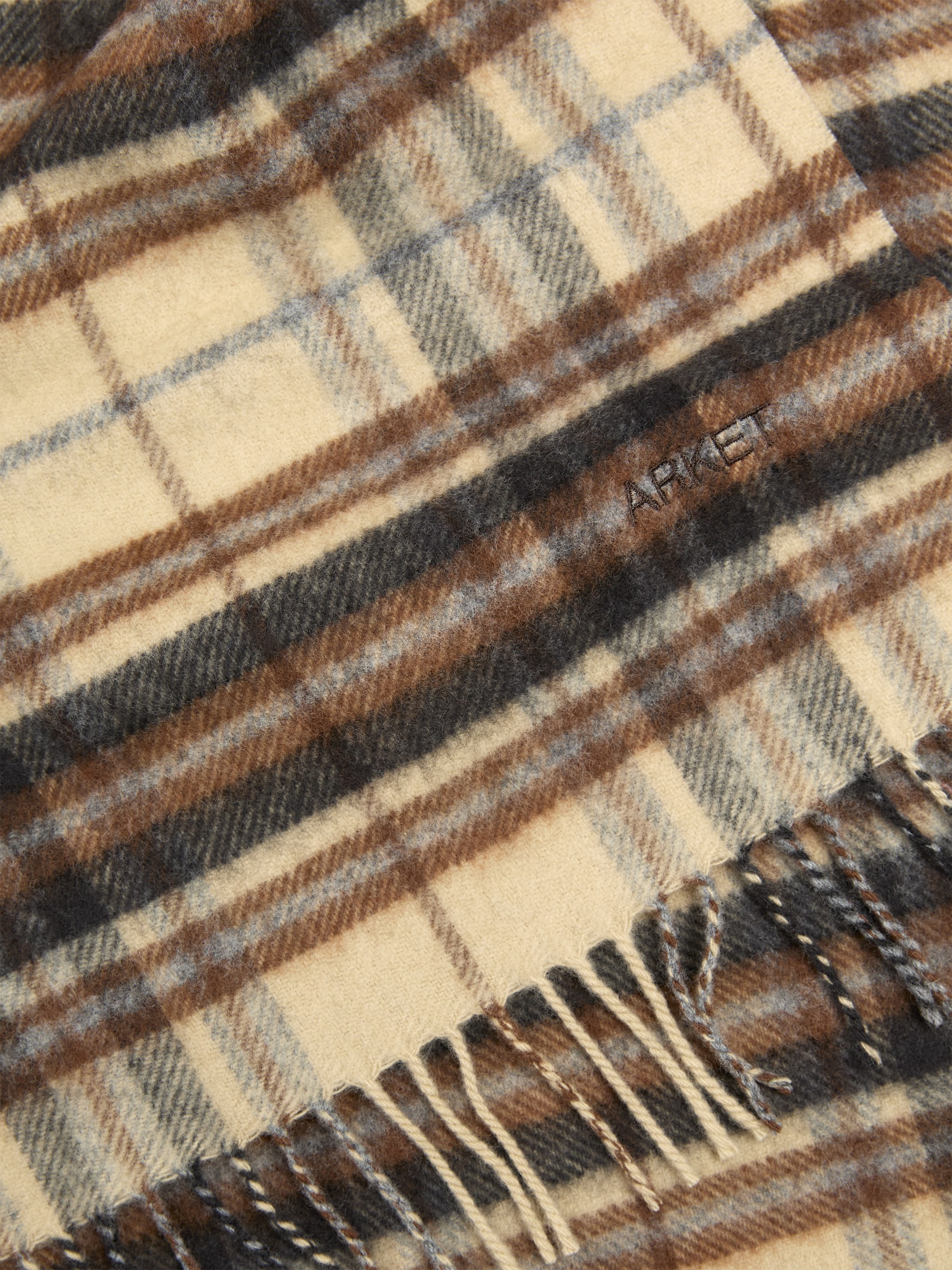 Checked Wool Scarf - Yellow - men - StillMedia/DescriptiveDetail - 2