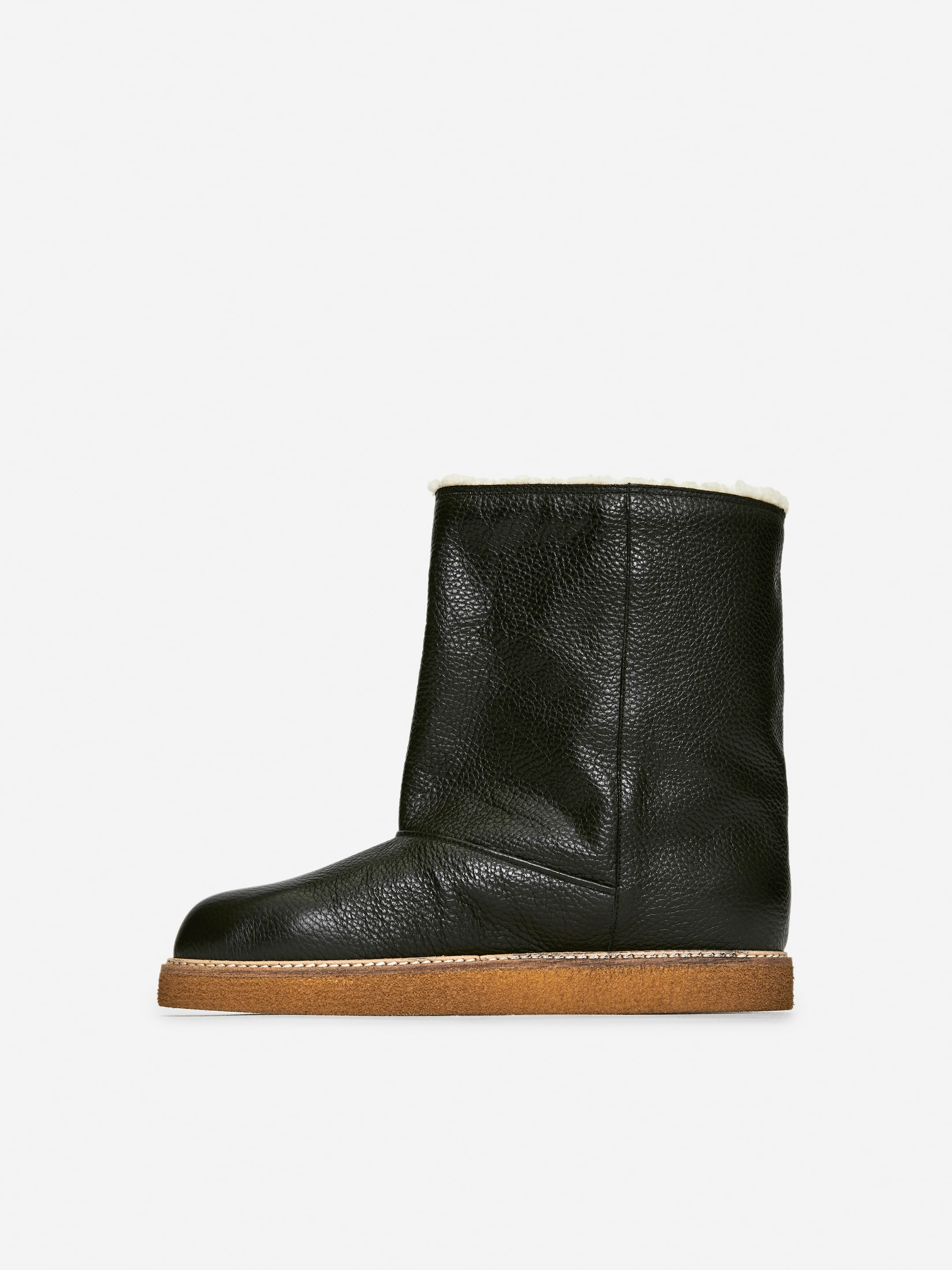 Größeres Bild ansehen: Gefütterter Lederstiefel - Schwarz - Ladies | H&M DE 3