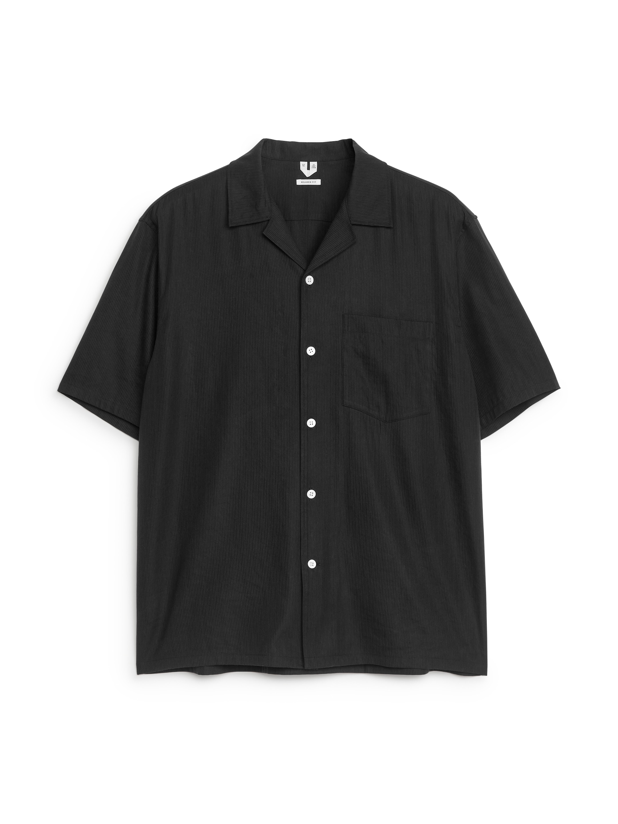 Visa större bild: Skjorta i linneblandning - Svart - HERR | H&M FI 1