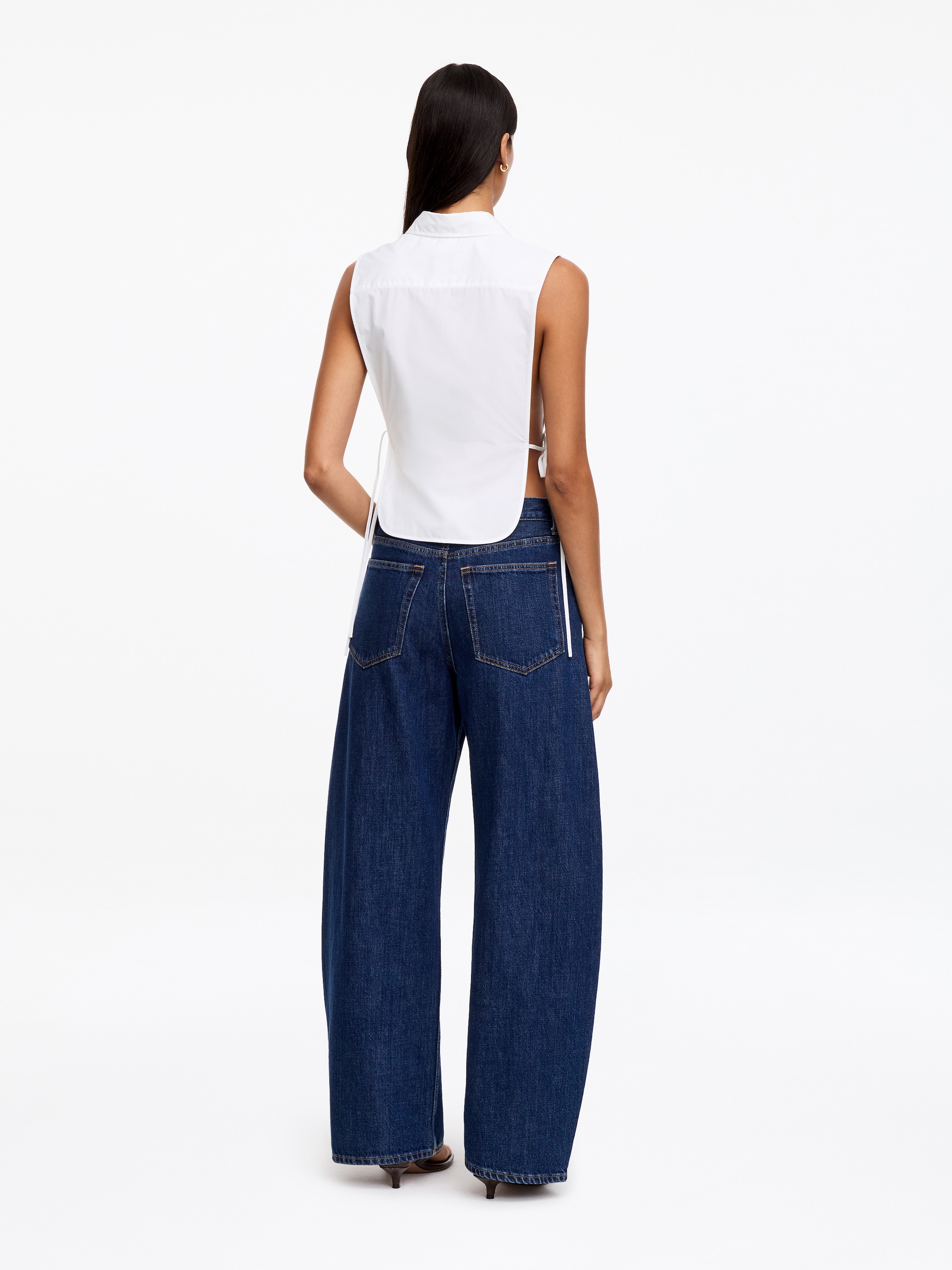 Cotton Bib Shirt - White - Regular fit - Women - StillMedia/Lookbook - 5