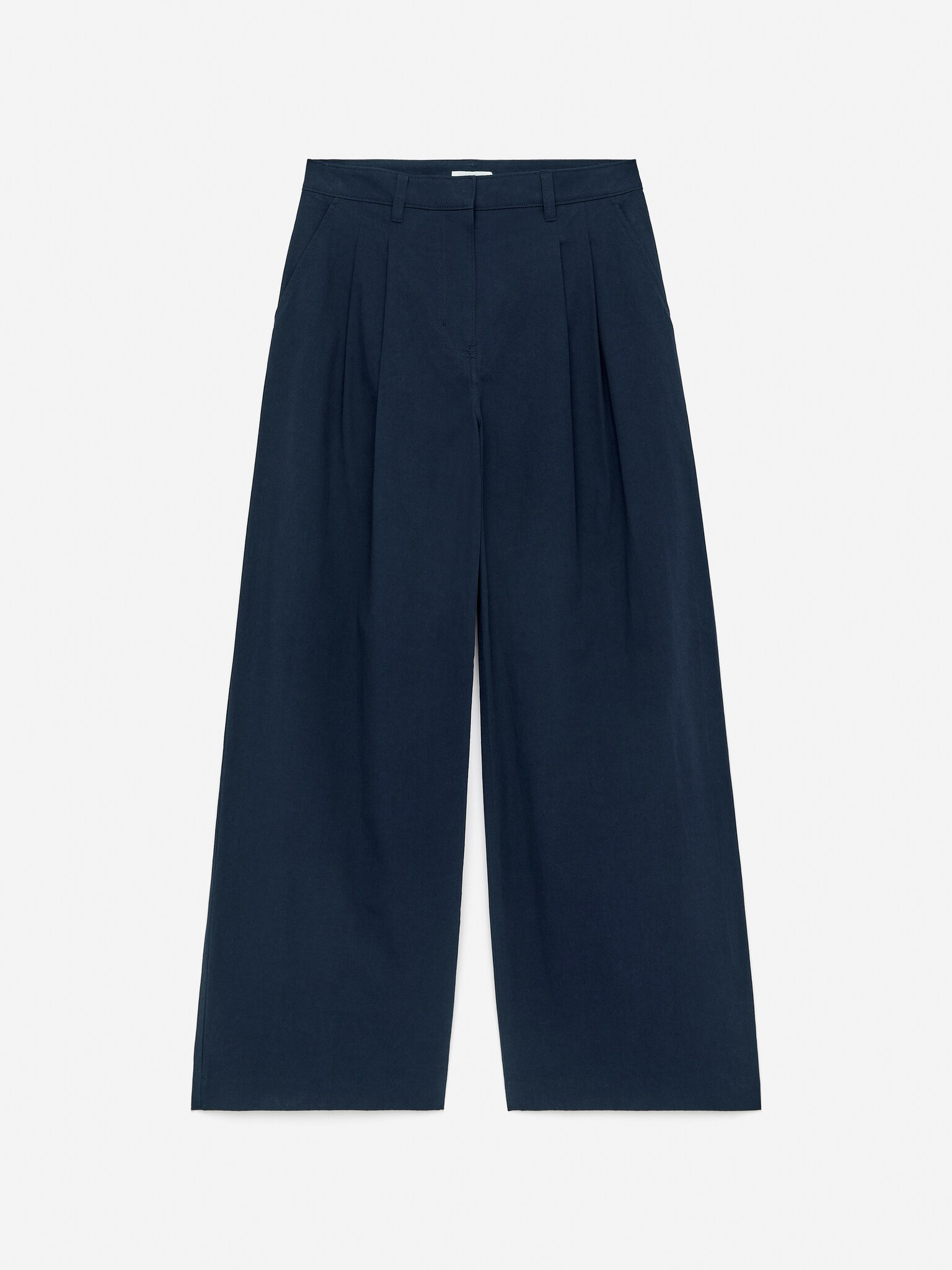 Pleated Trousers - Dark Blue