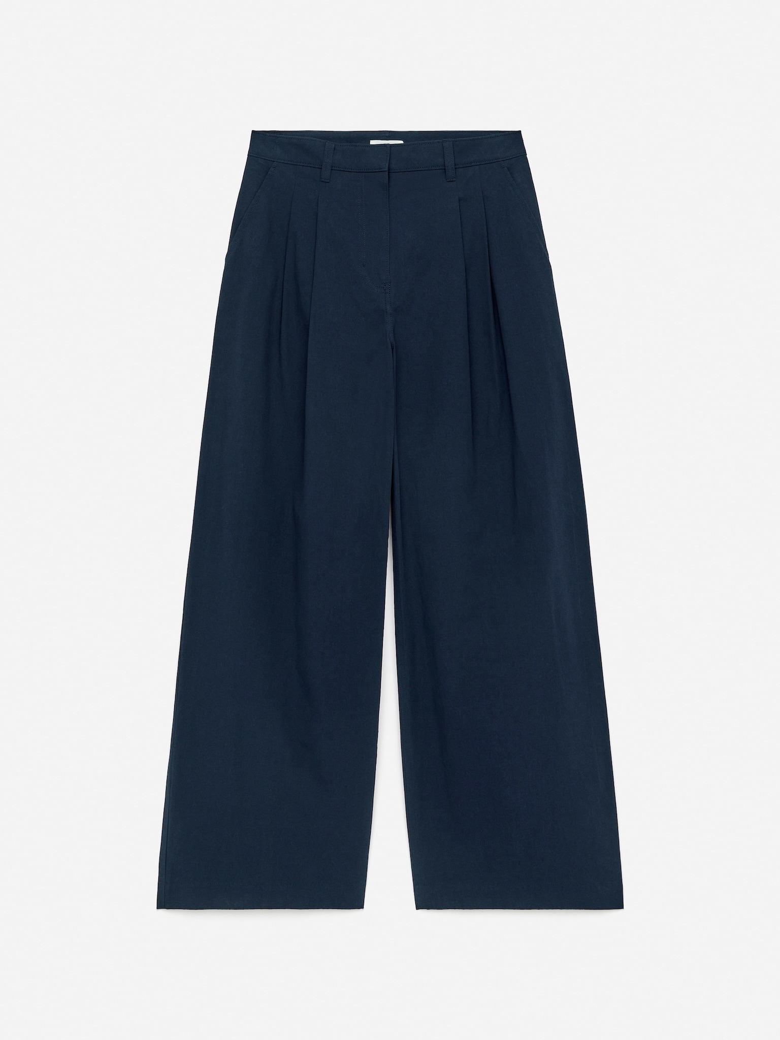 Pantaloni con pinces - Blu scuro/Bianco