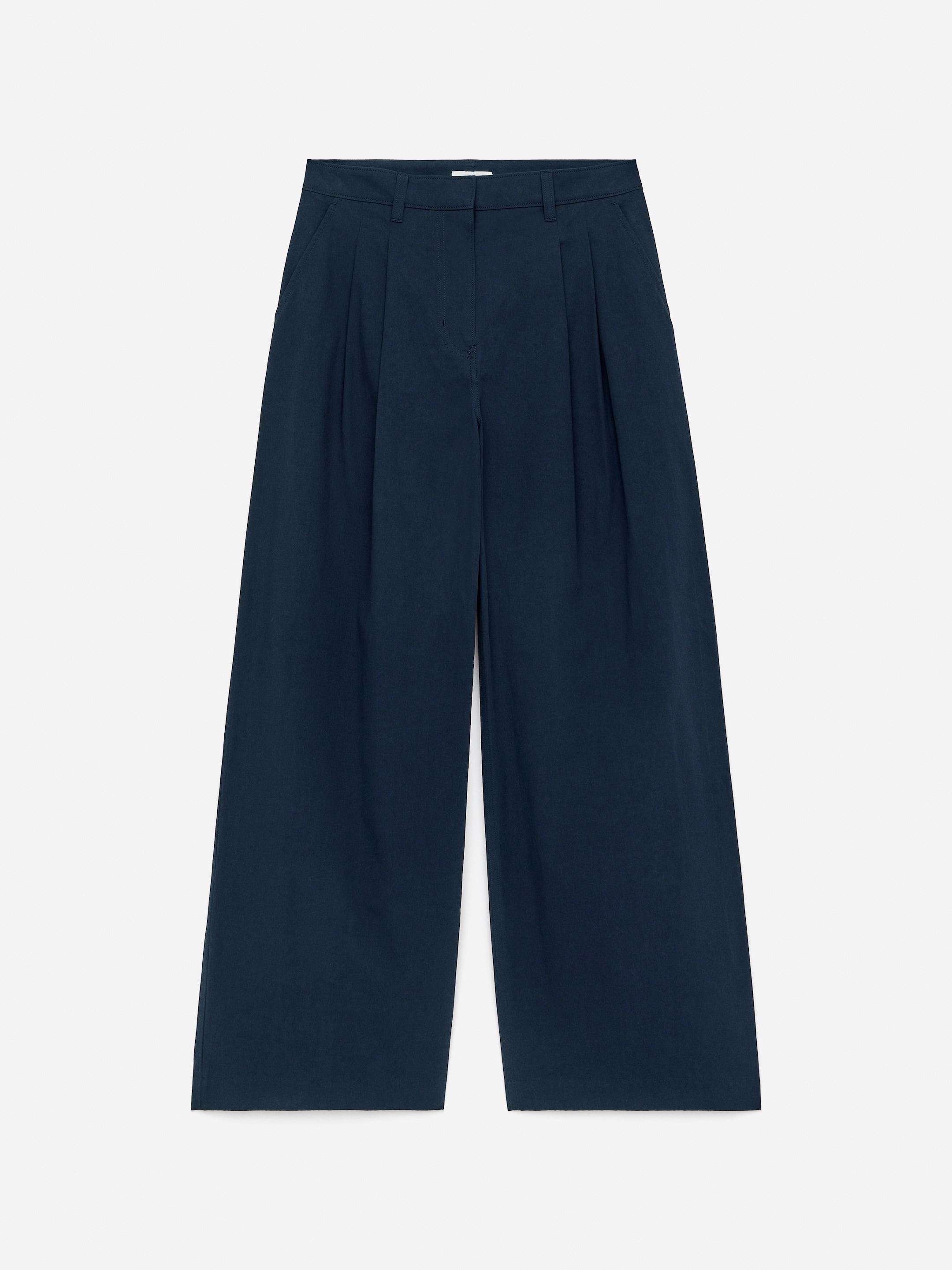 Pleated Trousers - Dark Blue - Relaxed fit - Women - StillMedia/DescriptiveStillLife - 1
