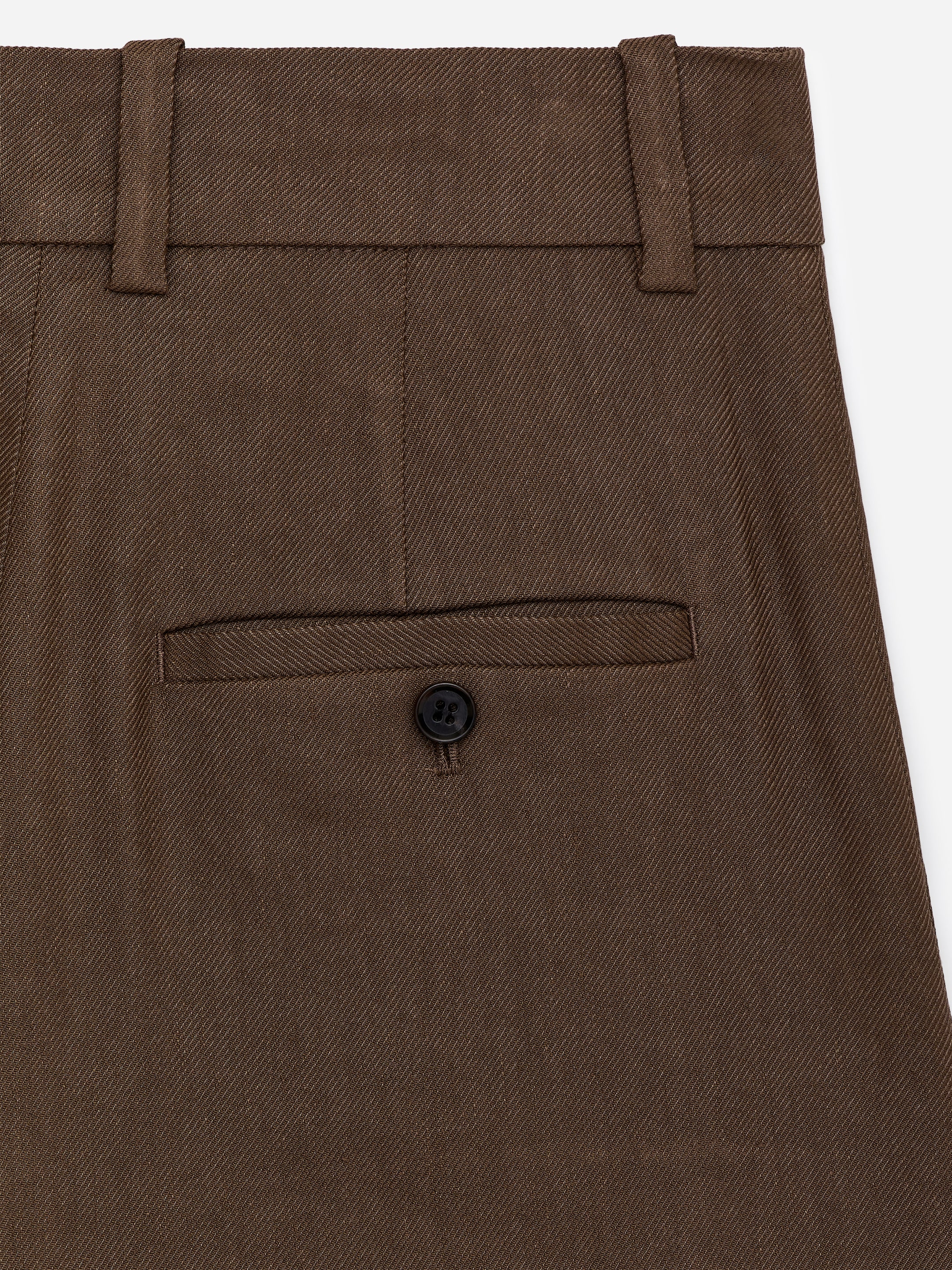 Wide Tailored Trousers - Dark Beige - Loose fit - Women - StillMedia/DescriptiveStillLife - 1