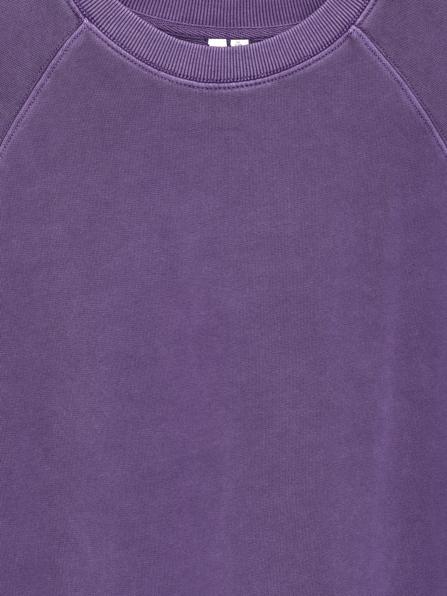 Bluza z tkaniny frotte - Fioletowy/Ciemnobrązowy/Czarny/Szary melanż/Różowy/Niebieski/Ciemnoniebieski - 5