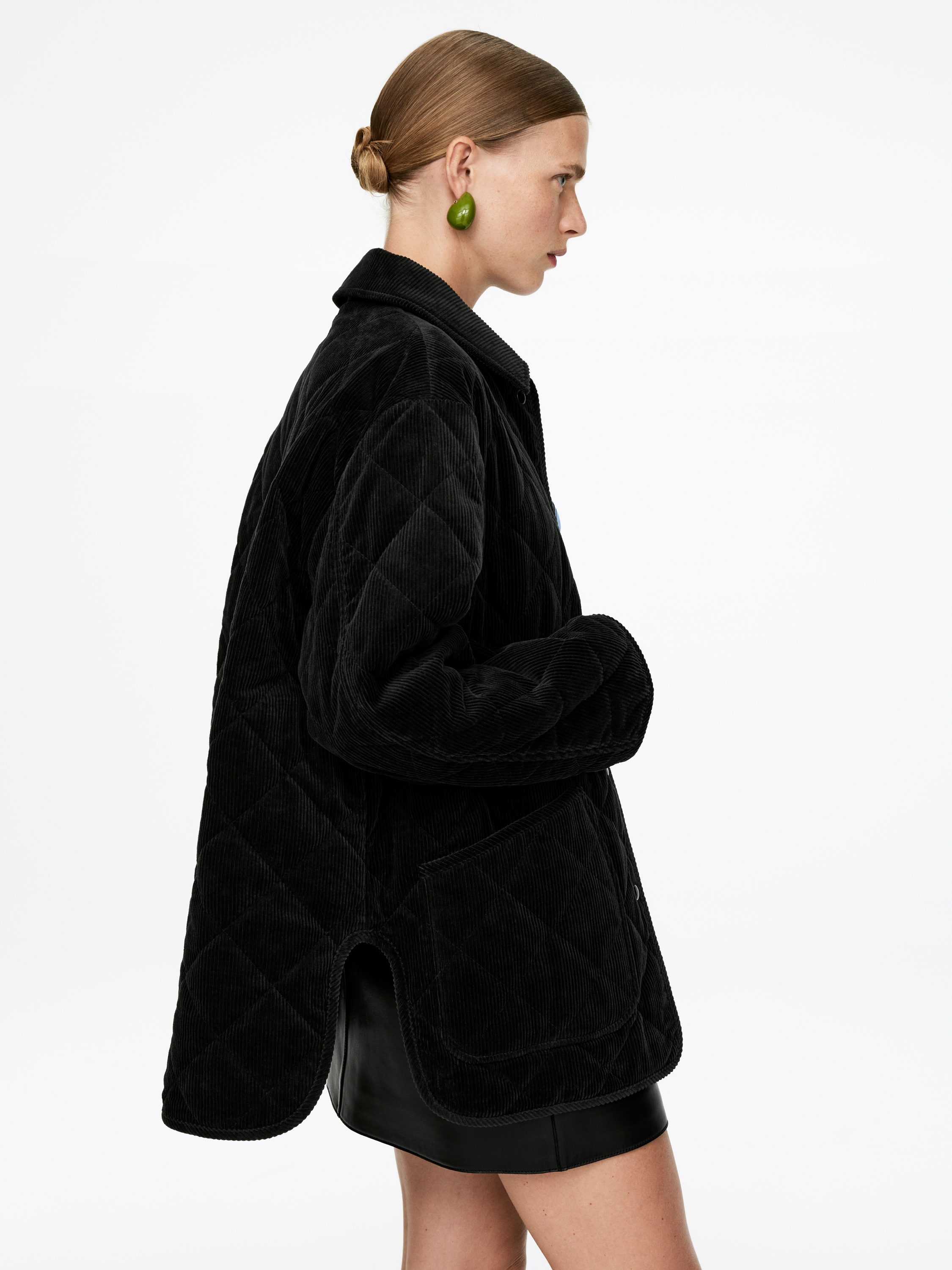 Corduroy Jacket - Black - Relaxed fit - Women - StillMedia/Lookbook - 6