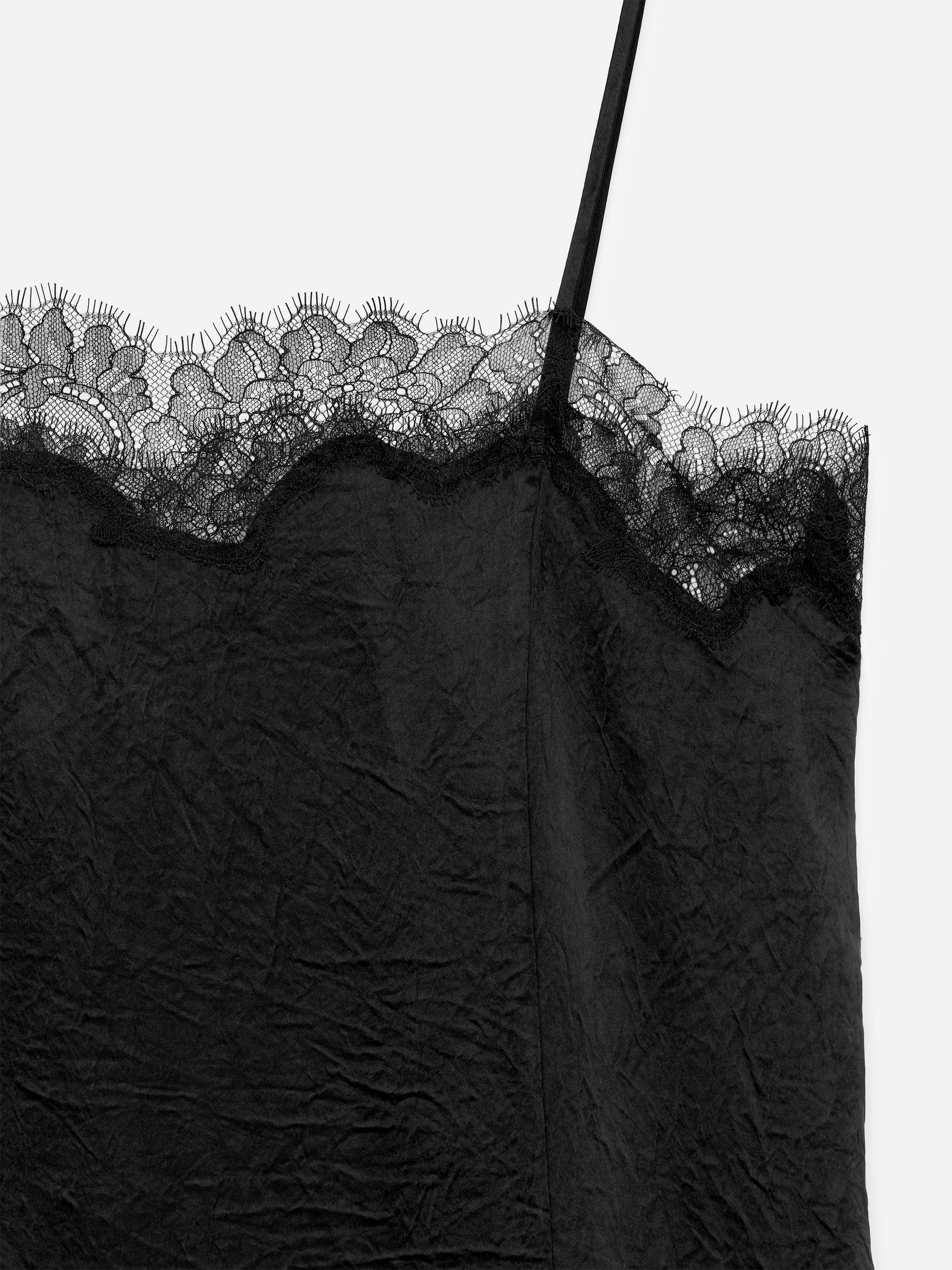 Lace-Trimmed Slip Dress - Black - Regular fit - Women - StillMedia/DescriptiveDetail - 1