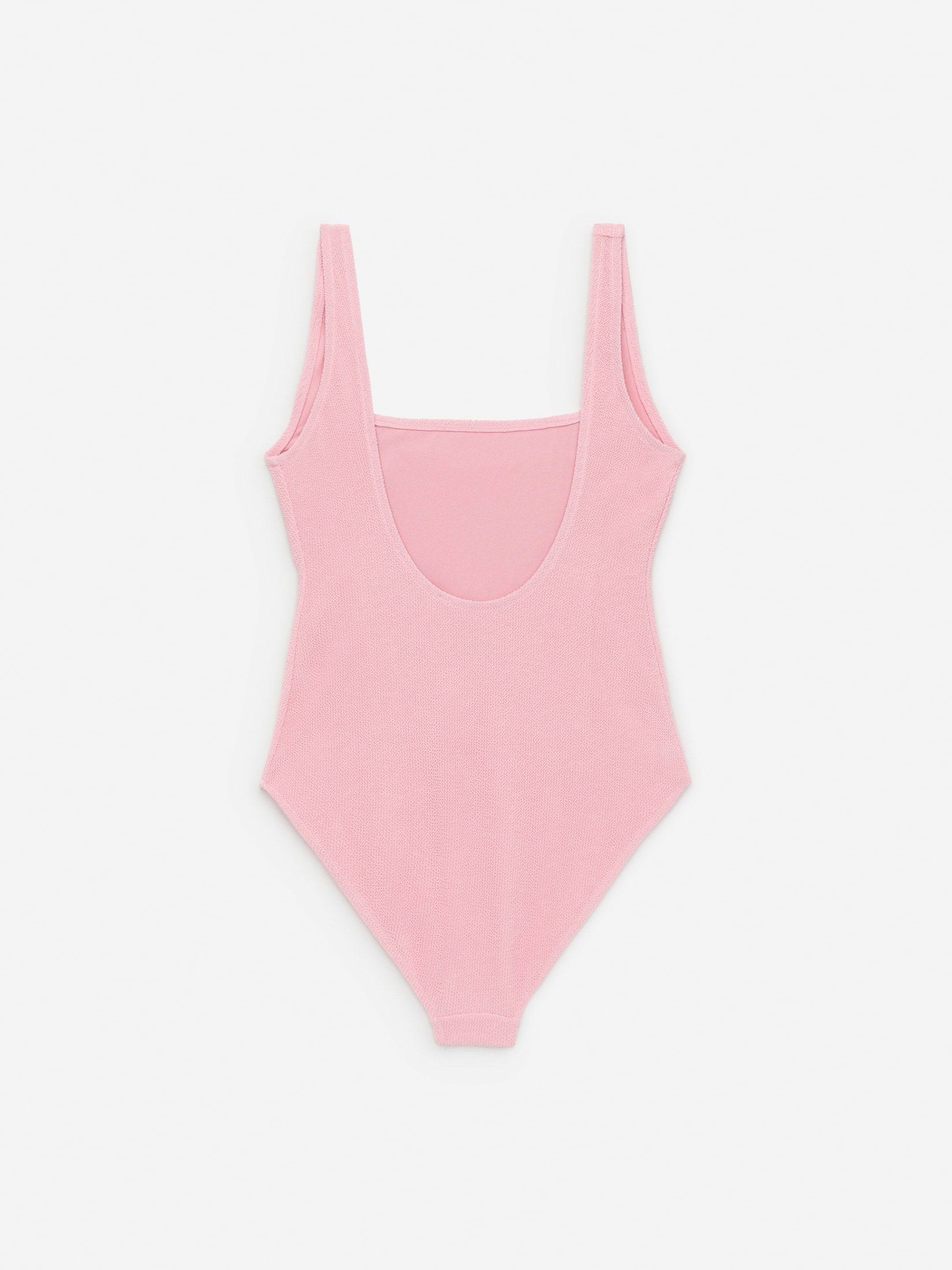 Crinkle Square Neck Swimsuit - Pink - Women - StillMedia/DescriptiveStillLife - 2