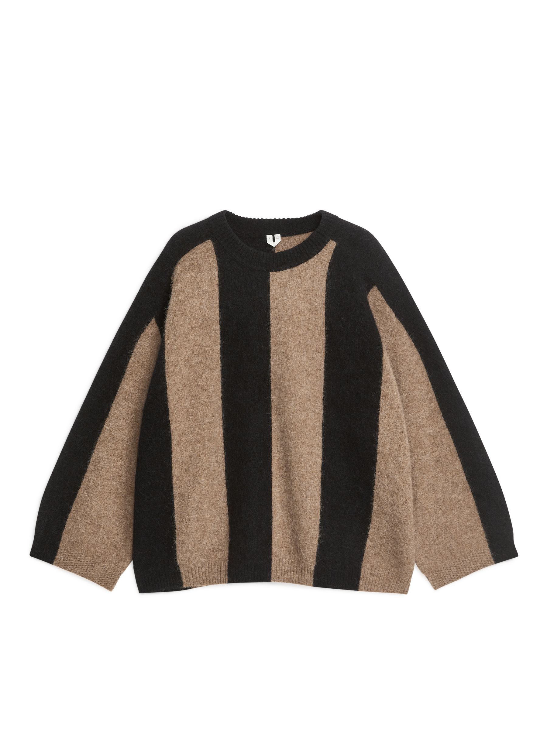 Pullover aus Alpaka-Mix - Dunkelbeige/Schwarz - Relaxed Fit - Damen - StillMedia/DescriptiveStillLife - 1