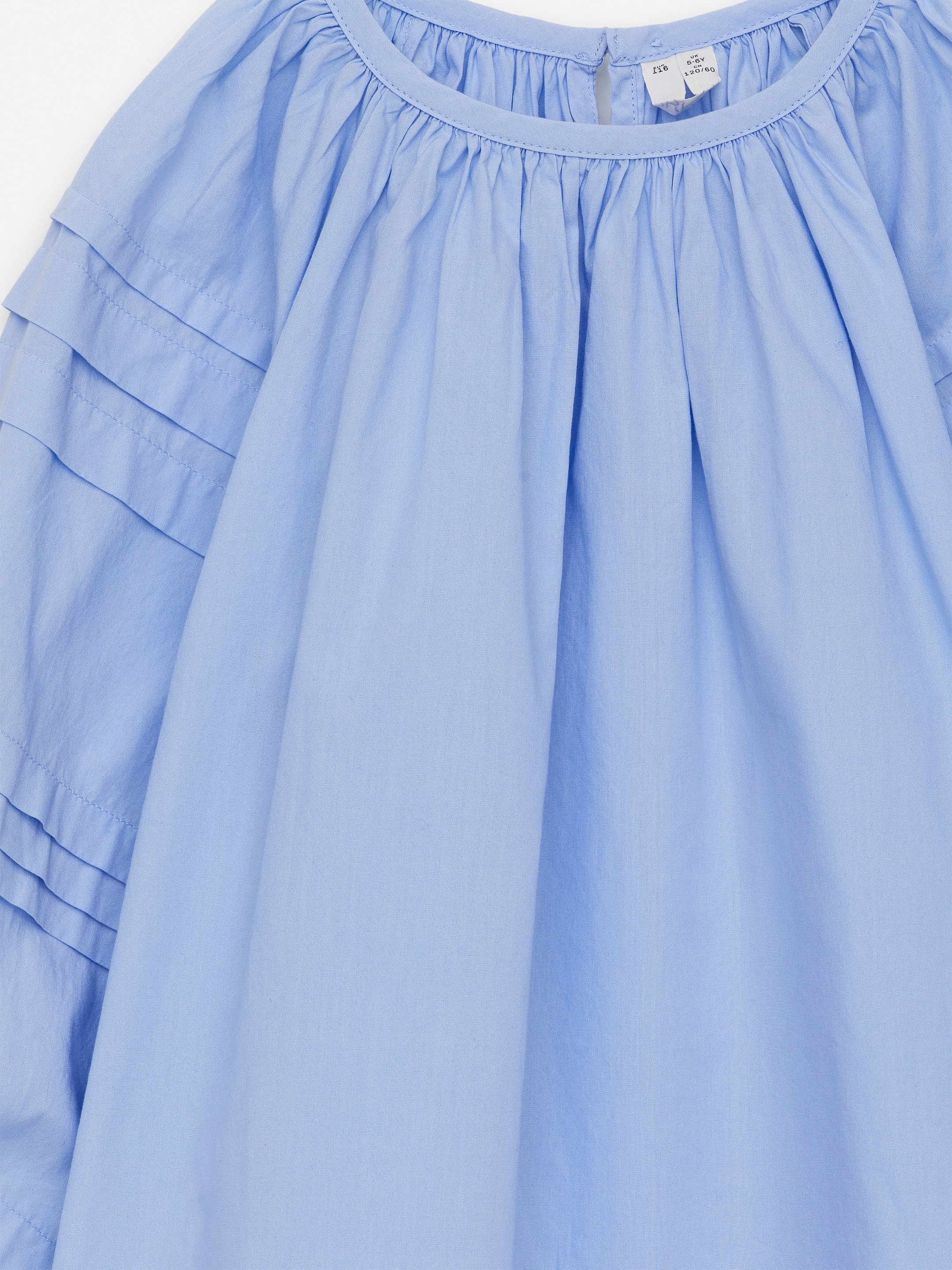 Tuck-Detail Poplin Dress - Light Blue - Regular fit - Children - StillMedia/DescriptiveDetail - 1