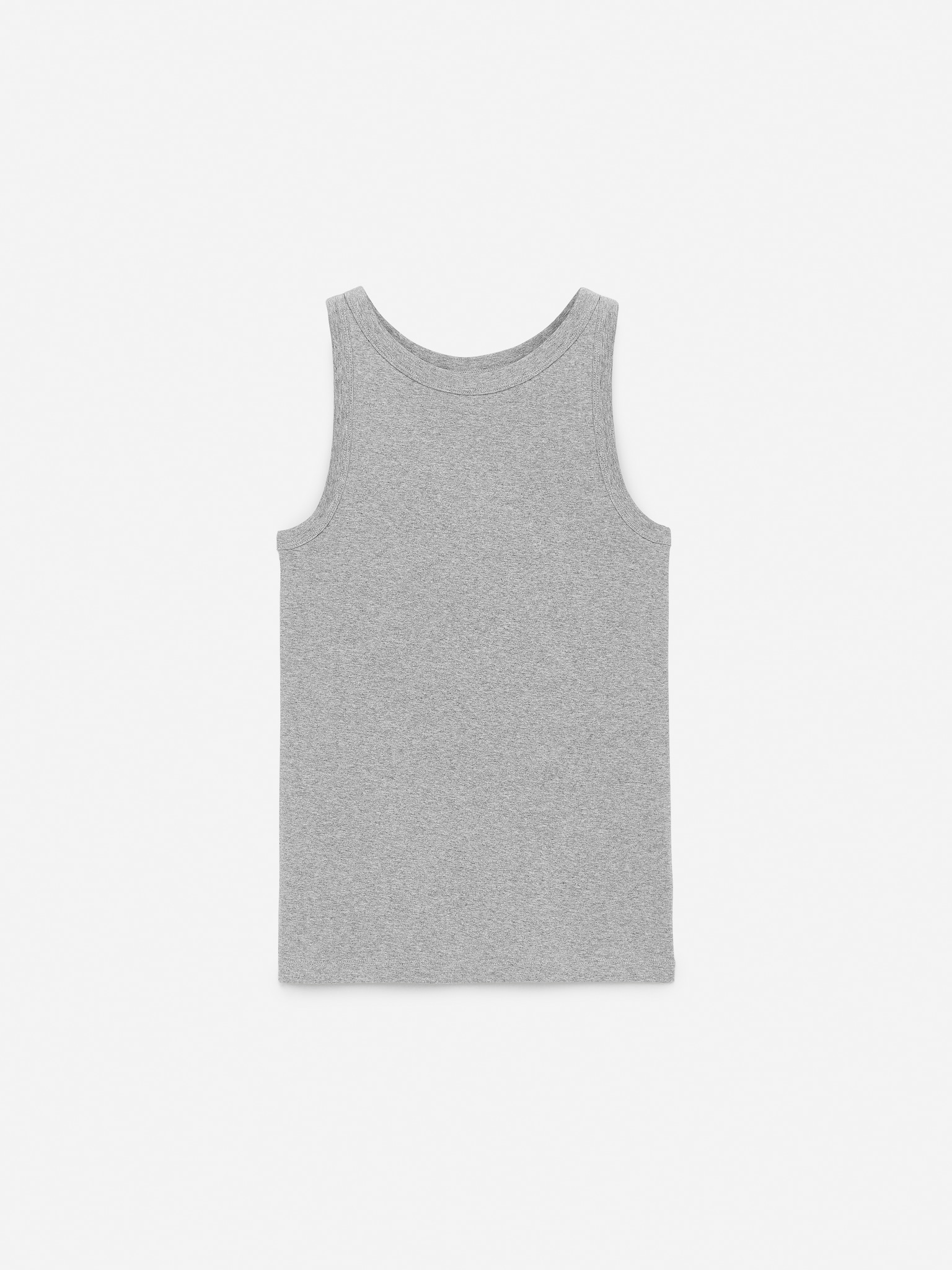 Geripptes Tanktop - Grau/Weiß/Schwarz - 2