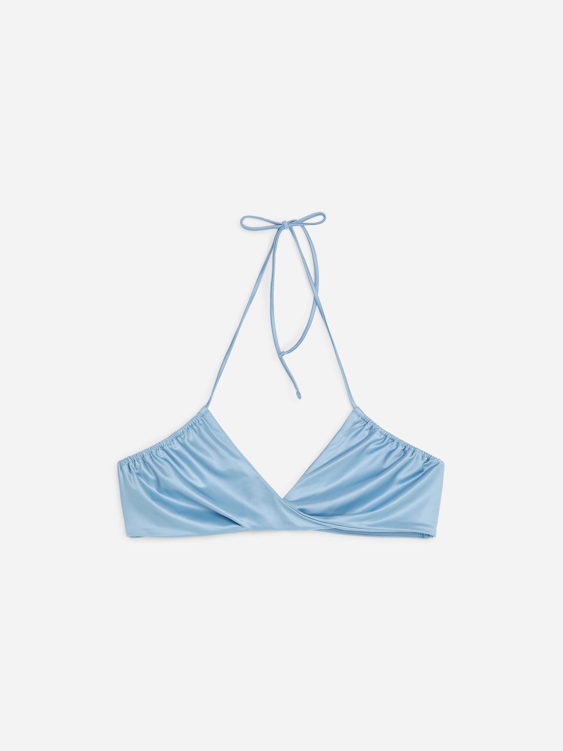 Shiny Bikini Top-#7E8EA6-19292