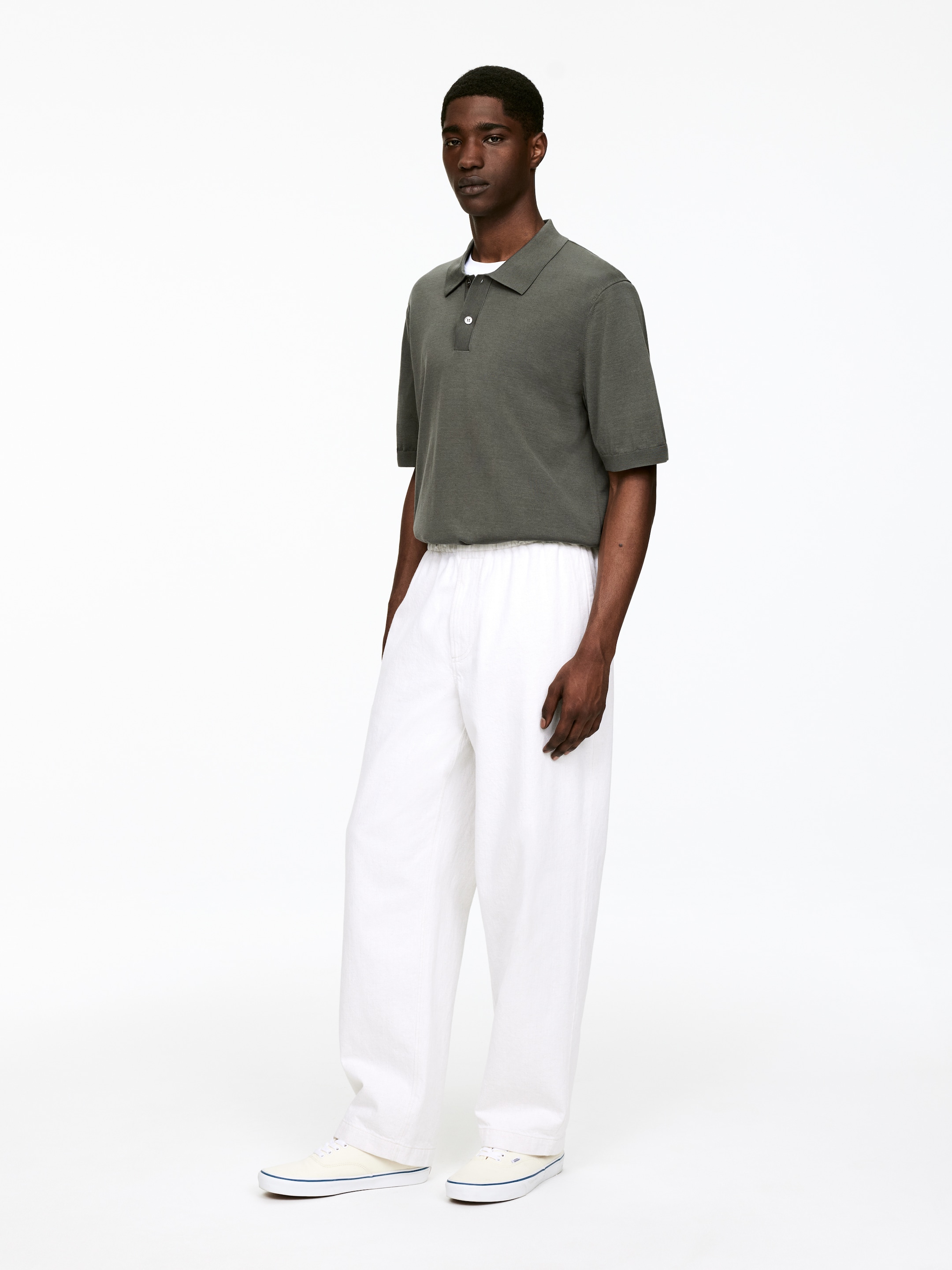 Grösseres Bild ansehen: Poloshirt aus Baumwollseide - Khaki - HERREN | H&M CH 4