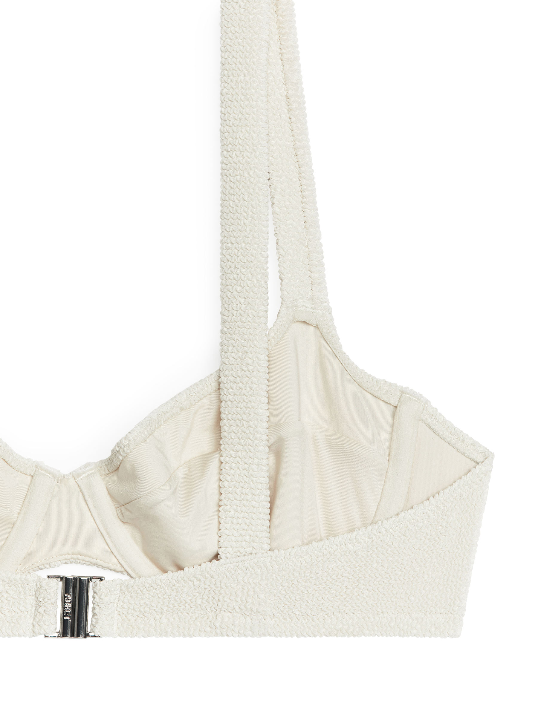 Crinkle Wired Bikini Top - Off White - Women - StillMedia/DescriptiveDetail - 2