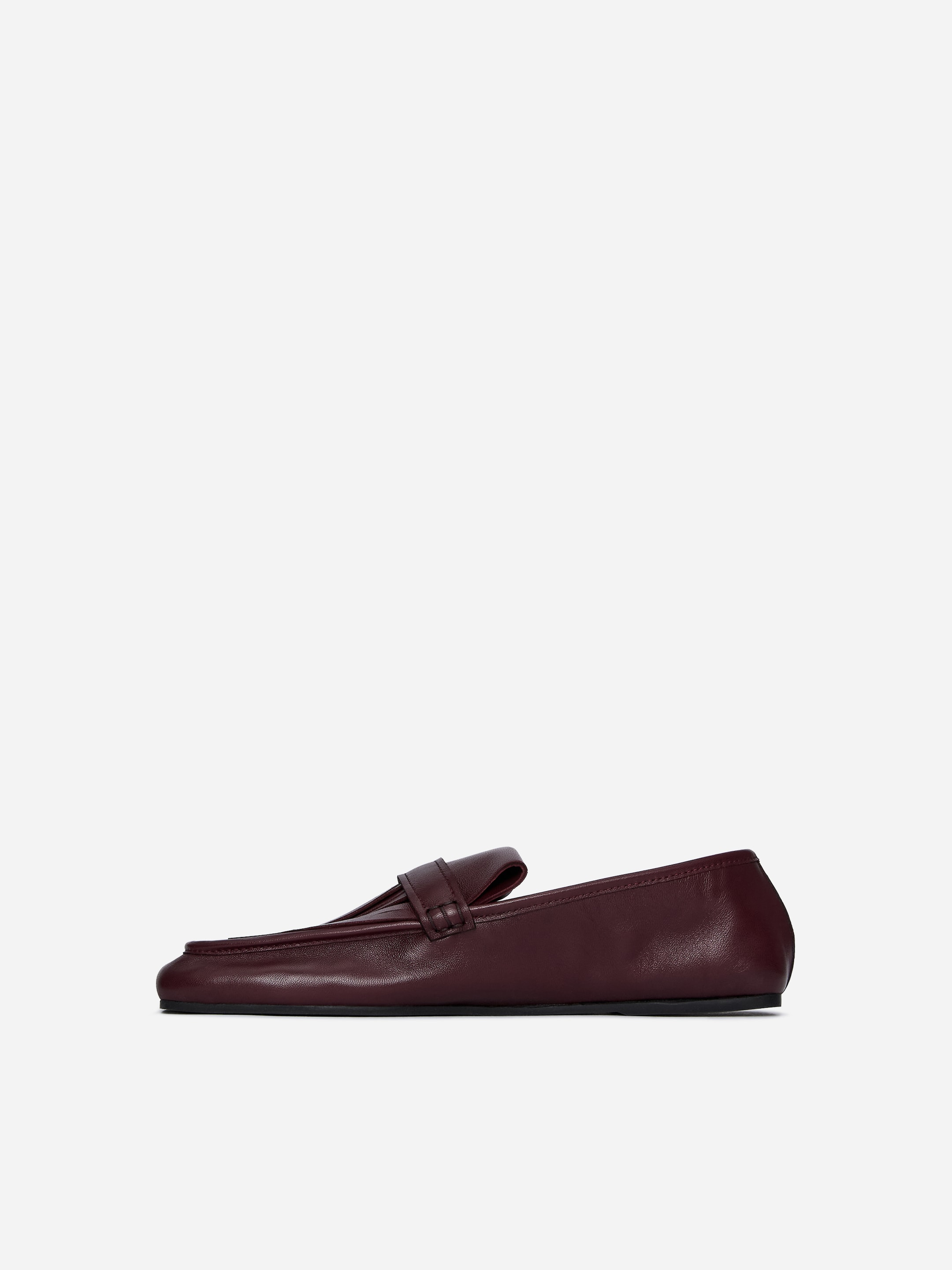 Skórzane loafersy z frędzlami - Ciemnoczerwony - Women - StillMedia/DescriptiveStillLife - 2