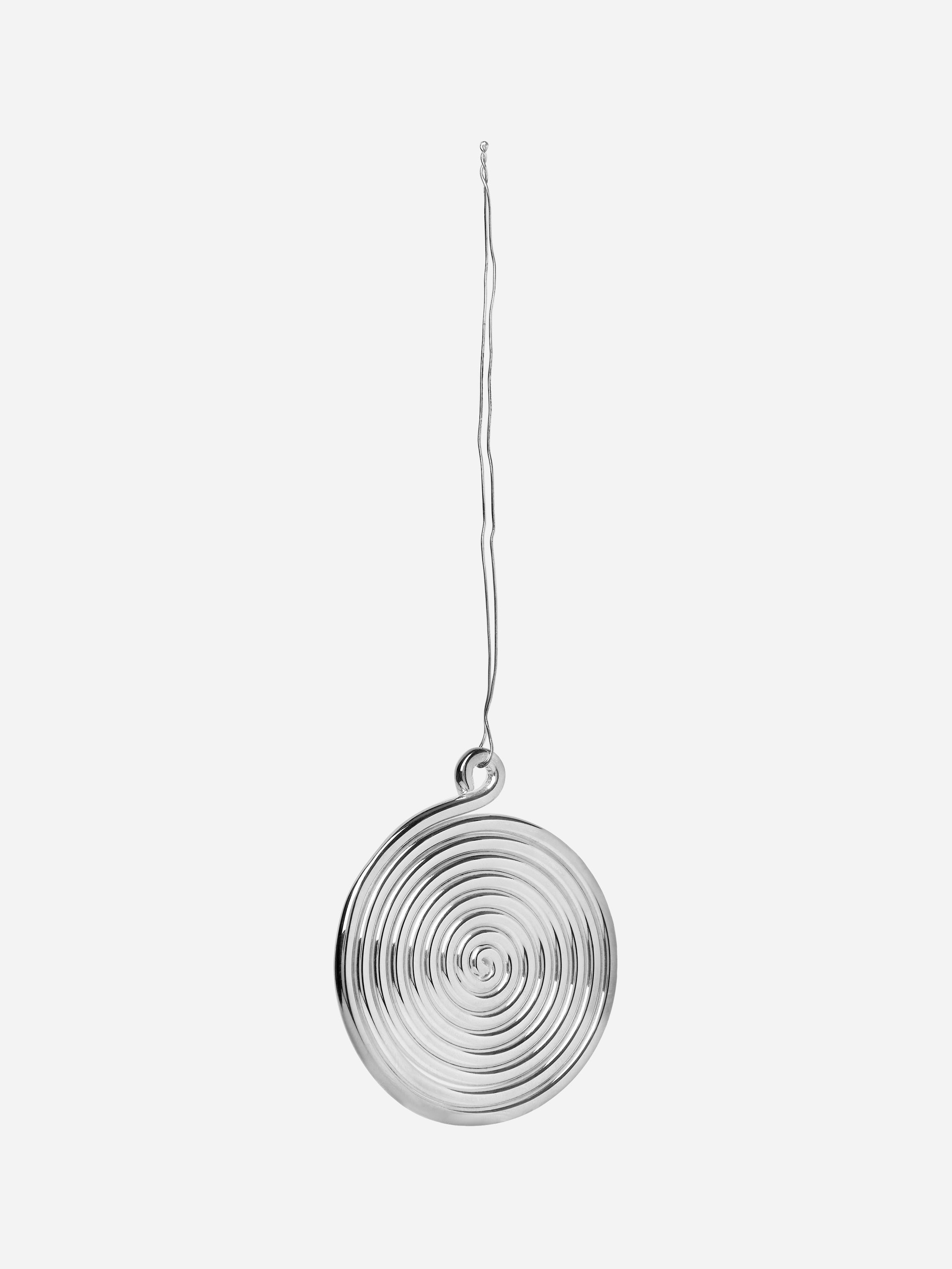 Wire Spiral Ornament-#DFDEDE-17523