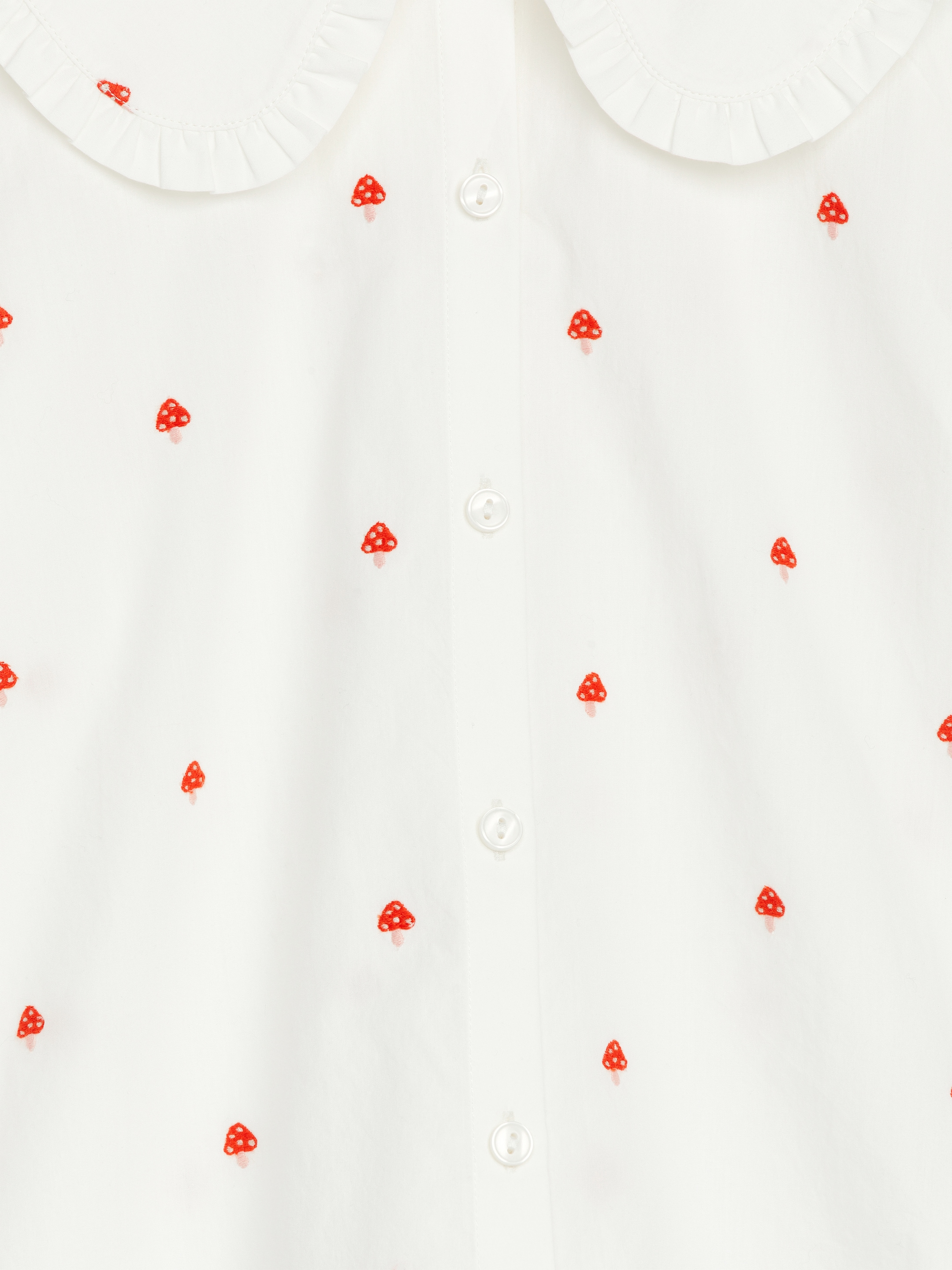 Blus med volangkrage - Vit/svampar - Regular fit - Children - StillMedia/DescriptiveDetail - 3