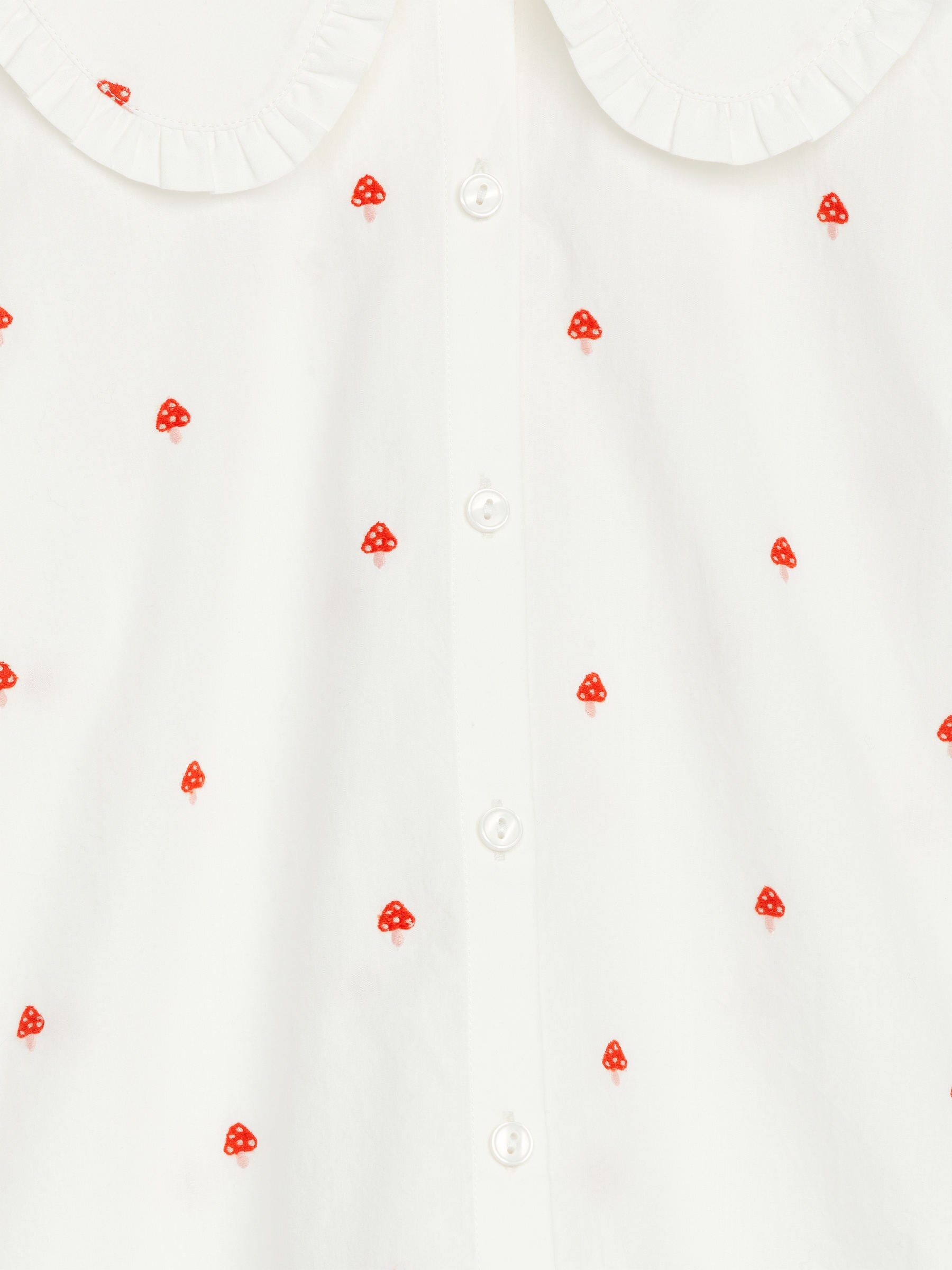 Bluse mit Rüschenkragen - Weiß/Pilze - Regular Fit - Kinder - StillMedia/DescriptiveDetail - 3