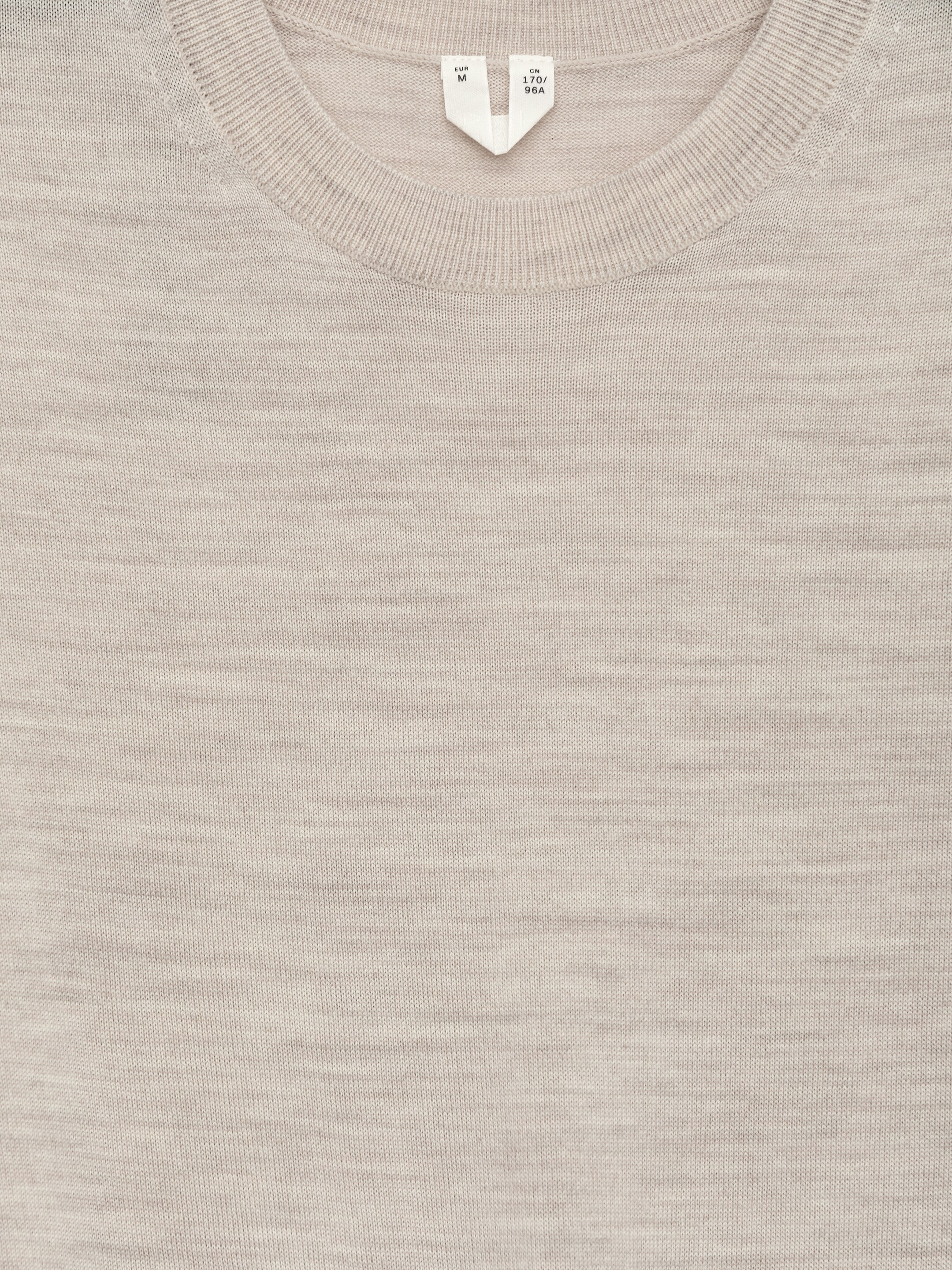 Visualizza immagine più grande: T-shirt in lana merino lavorata a maglia - Beige chiaro - DONNA | H&M IT 2
