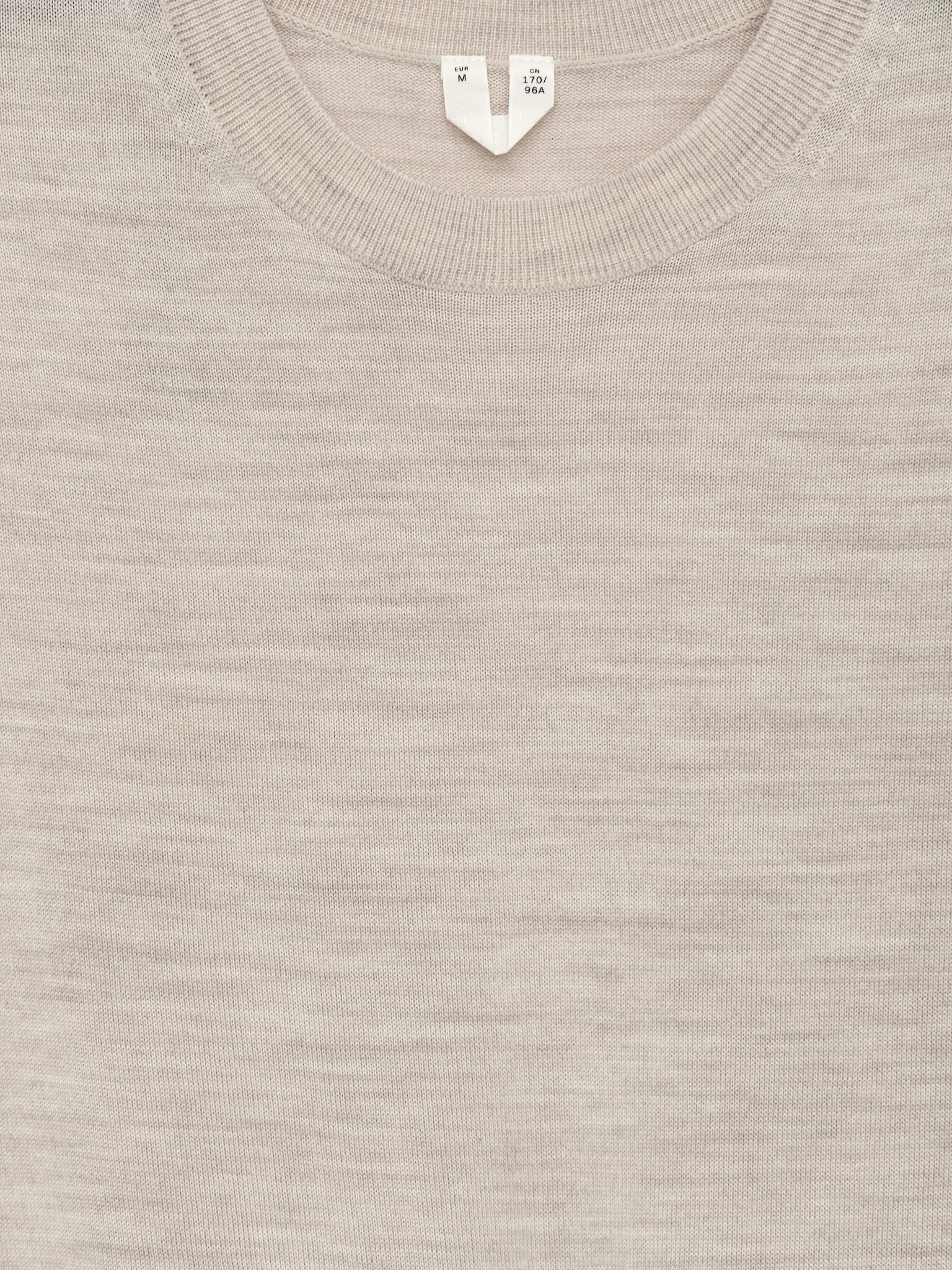Gestricktes T-Shirt aus Merinowolle - Hellbeige/Dunkelblau/Schwarz/Dunkelbeige - 2
