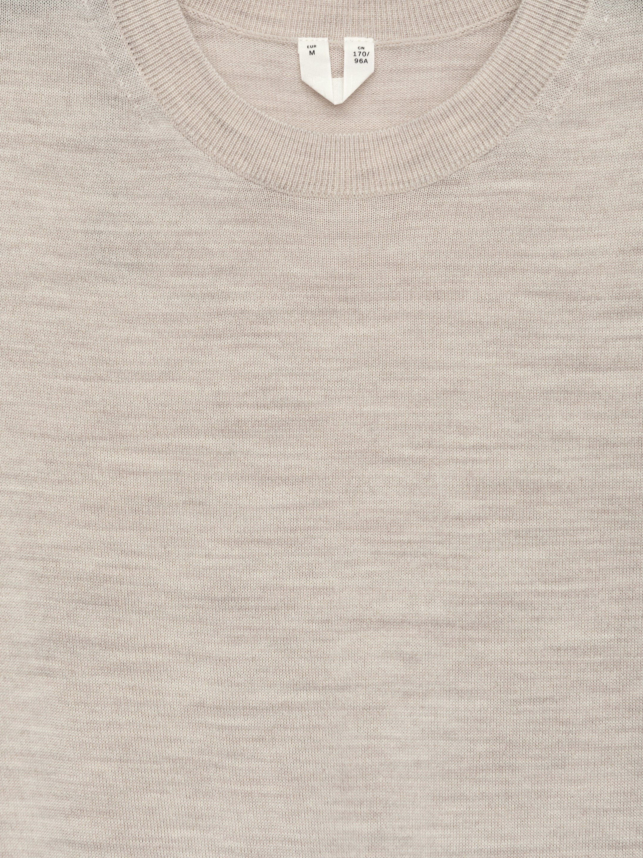 Visualizza immagine più grande: T-shirt in lana merino lavorata a maglia - Beige chiaro - DONNA | H&M IT 2