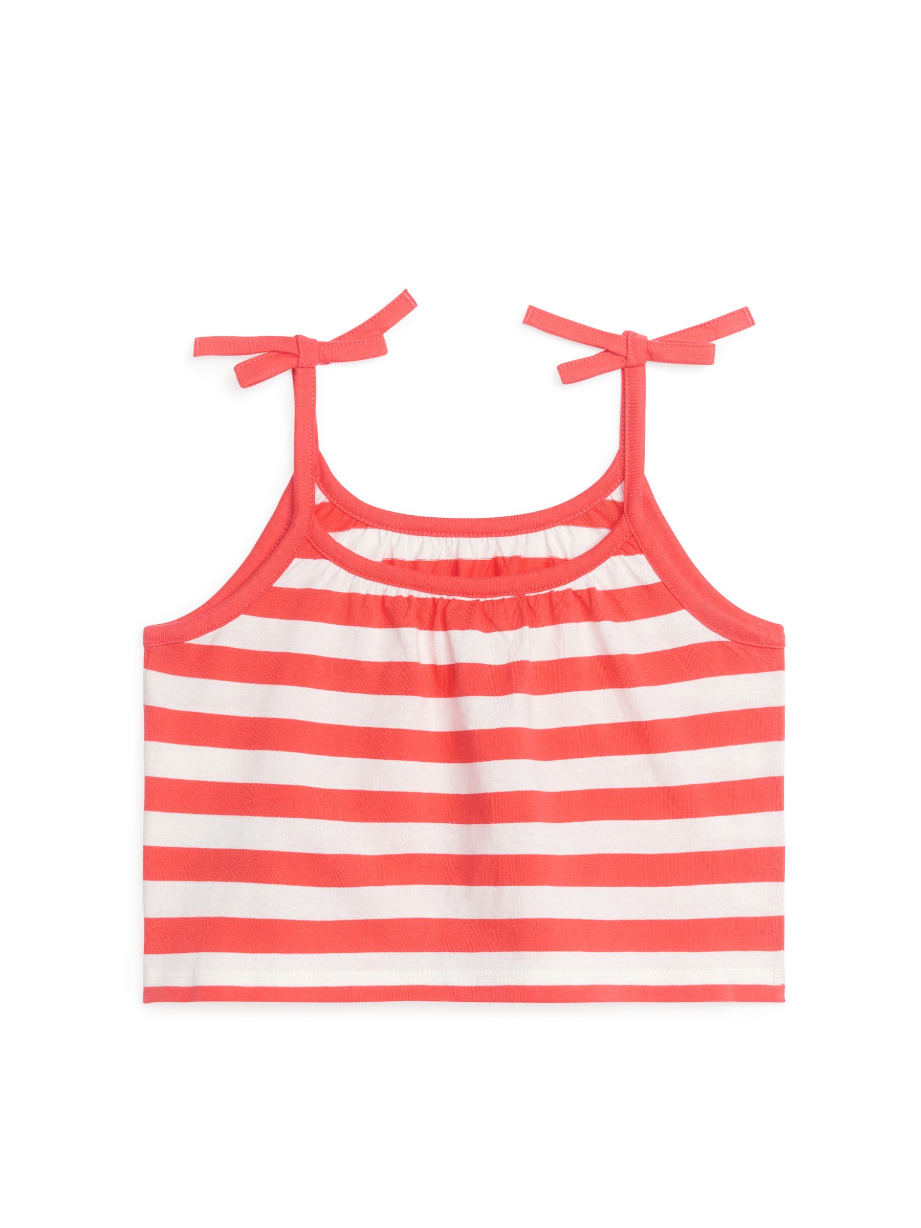Jersey-Oberteil mit Bindebändern - Rot/Weiß - Relaxed Fit - Children - StillMedia/DescriptiveStillLife - 1