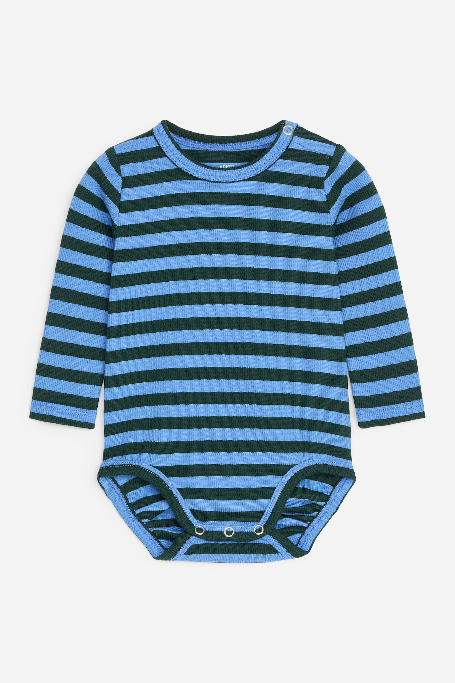 Body à manches longues côtelé - Bleu clair/Vert foncé/Beige/Noir/Rose/Rouge/Rouille/Pois bleus/Rose/Orange/Bleu clair/Vert - 1