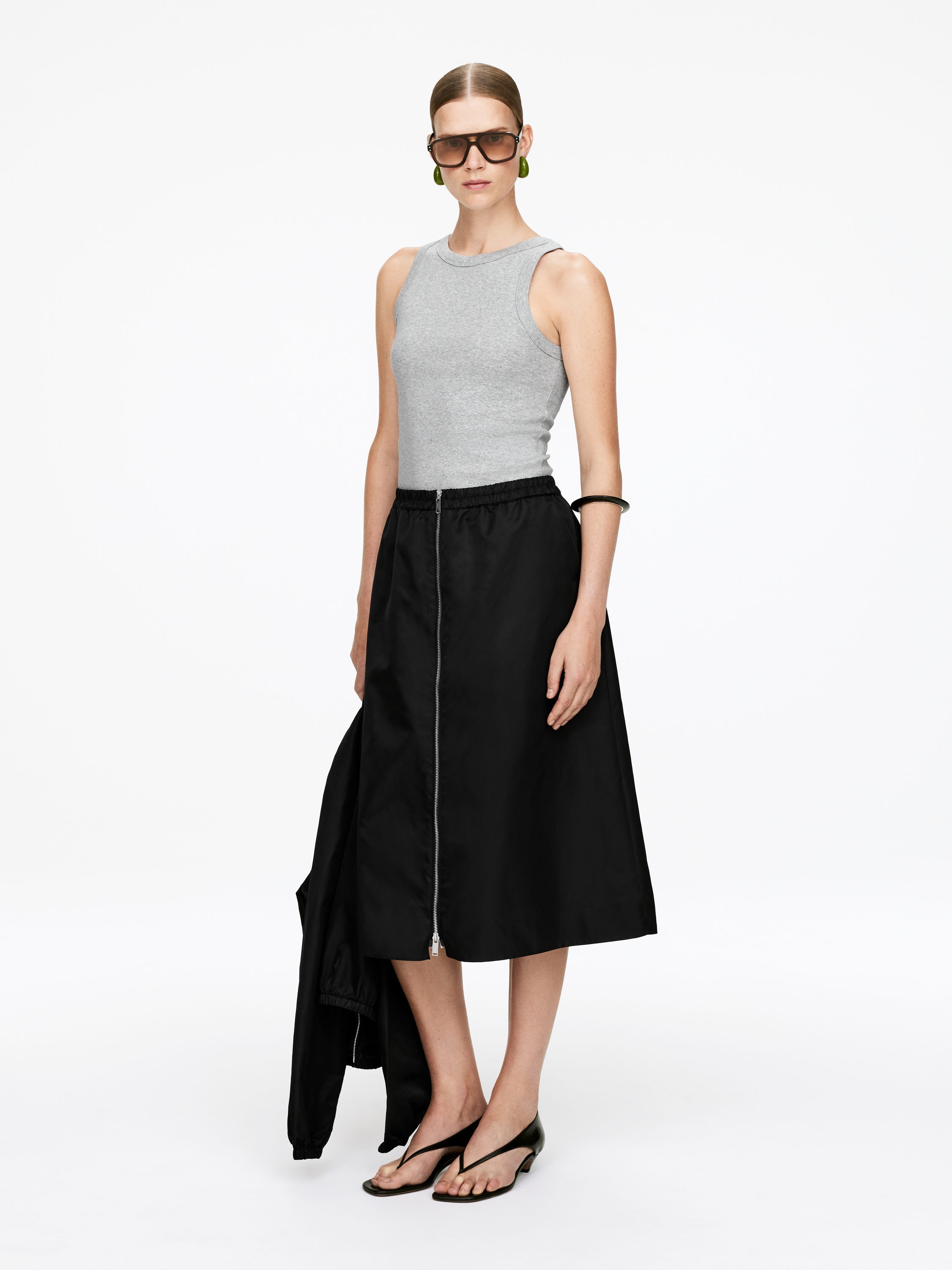 Rib Tank Top - Grey - Slim fit - Women - StillMedia/Lookbook - 7