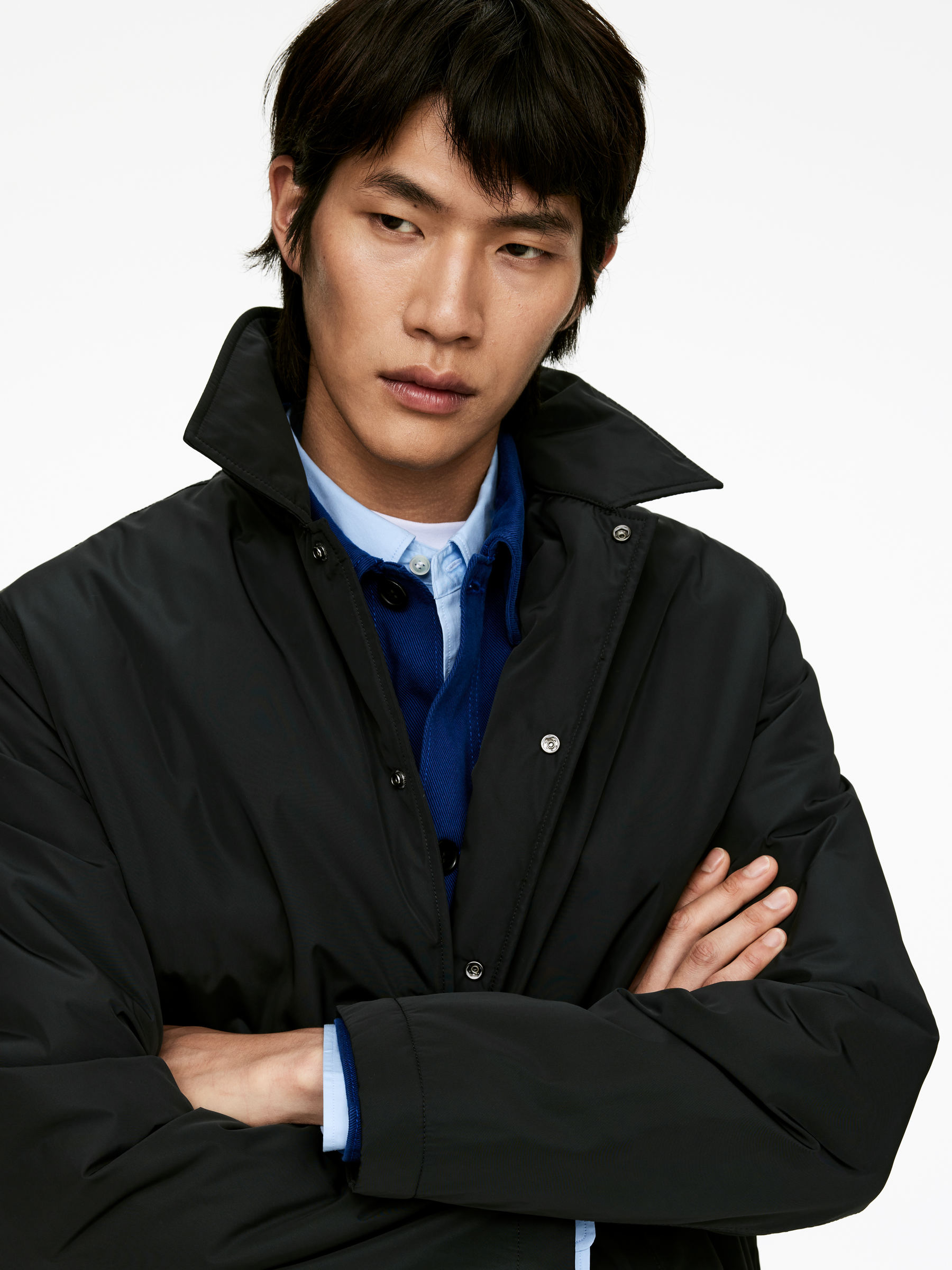 Light Padded Car Coat - Black - Regular fit - Men - StillMedia/Lookbook - 5