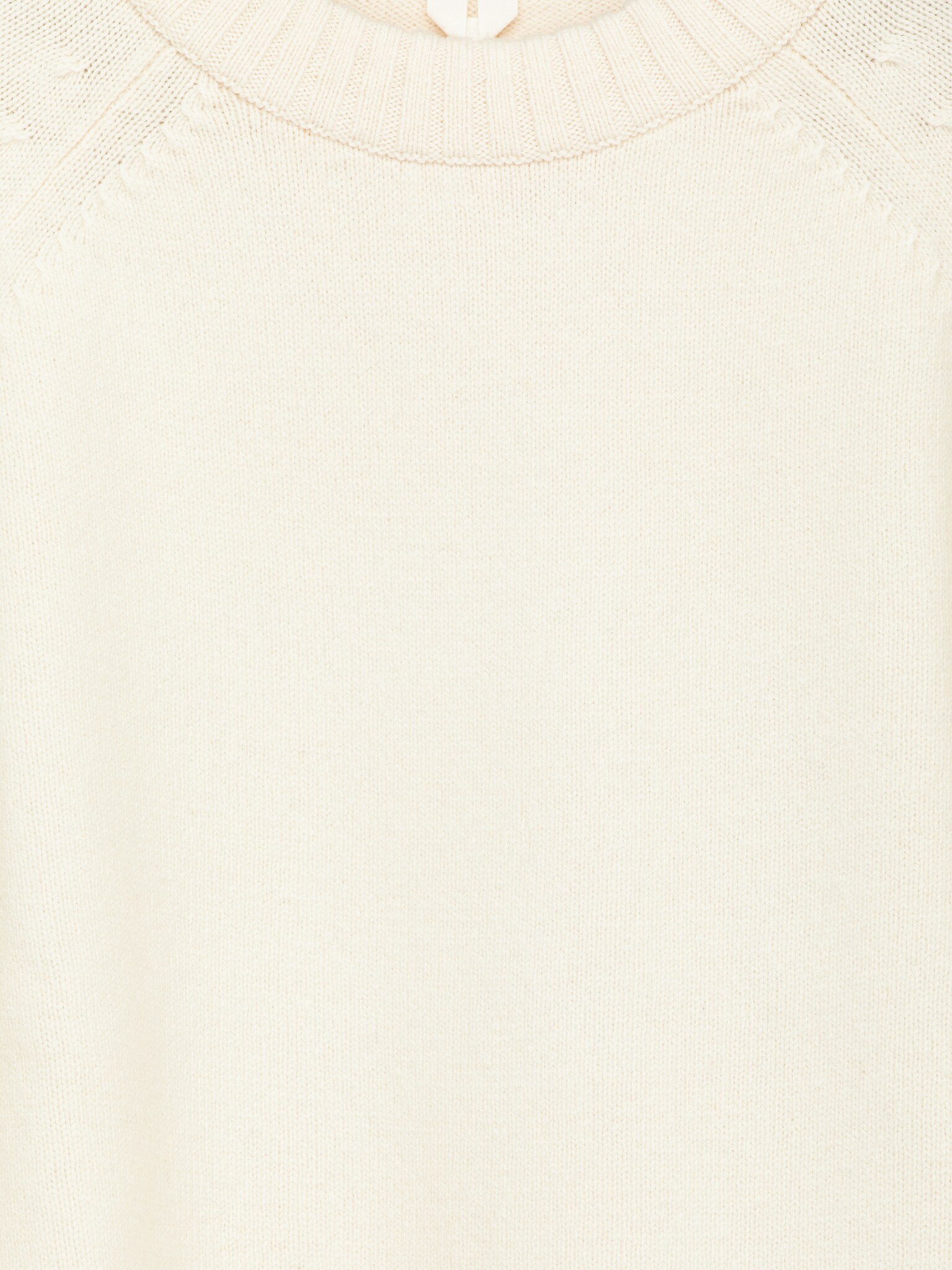 Pull en laine à poignets repliés - Blanc cassé - 3