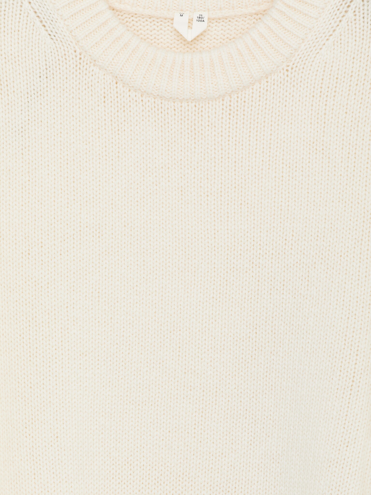 Pull en maille de laine épaisse - Blanc cassé/Charbon chiné/Gris clair chiné/Marron foncé/Beige chiné/Bleu foncé/Bleu moyen - 6