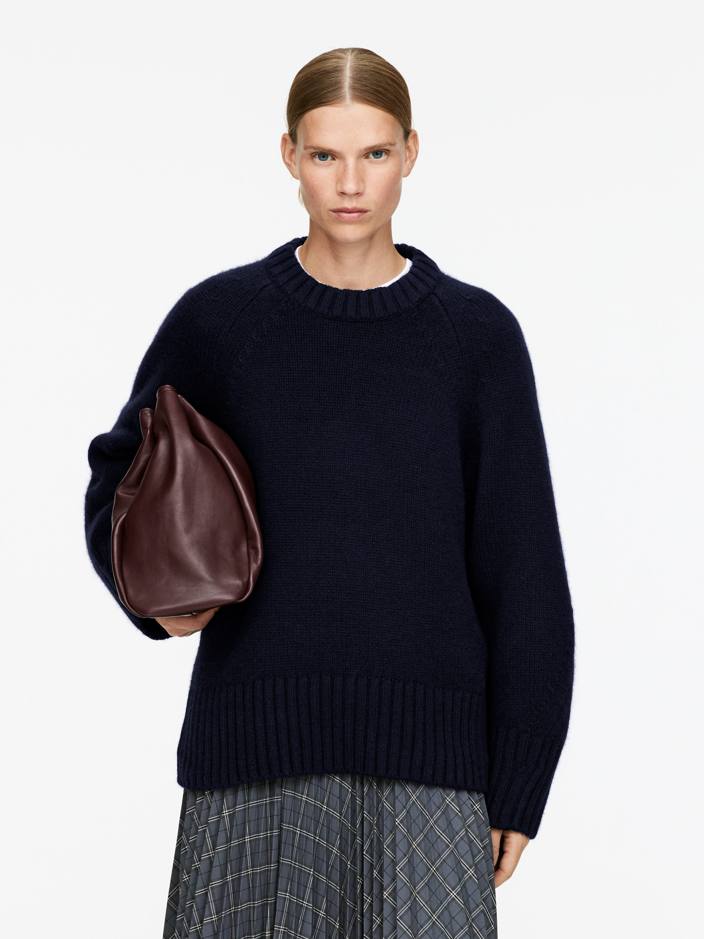 Chunky Pure Cashmere Jumper  ​-#0A041F-16485