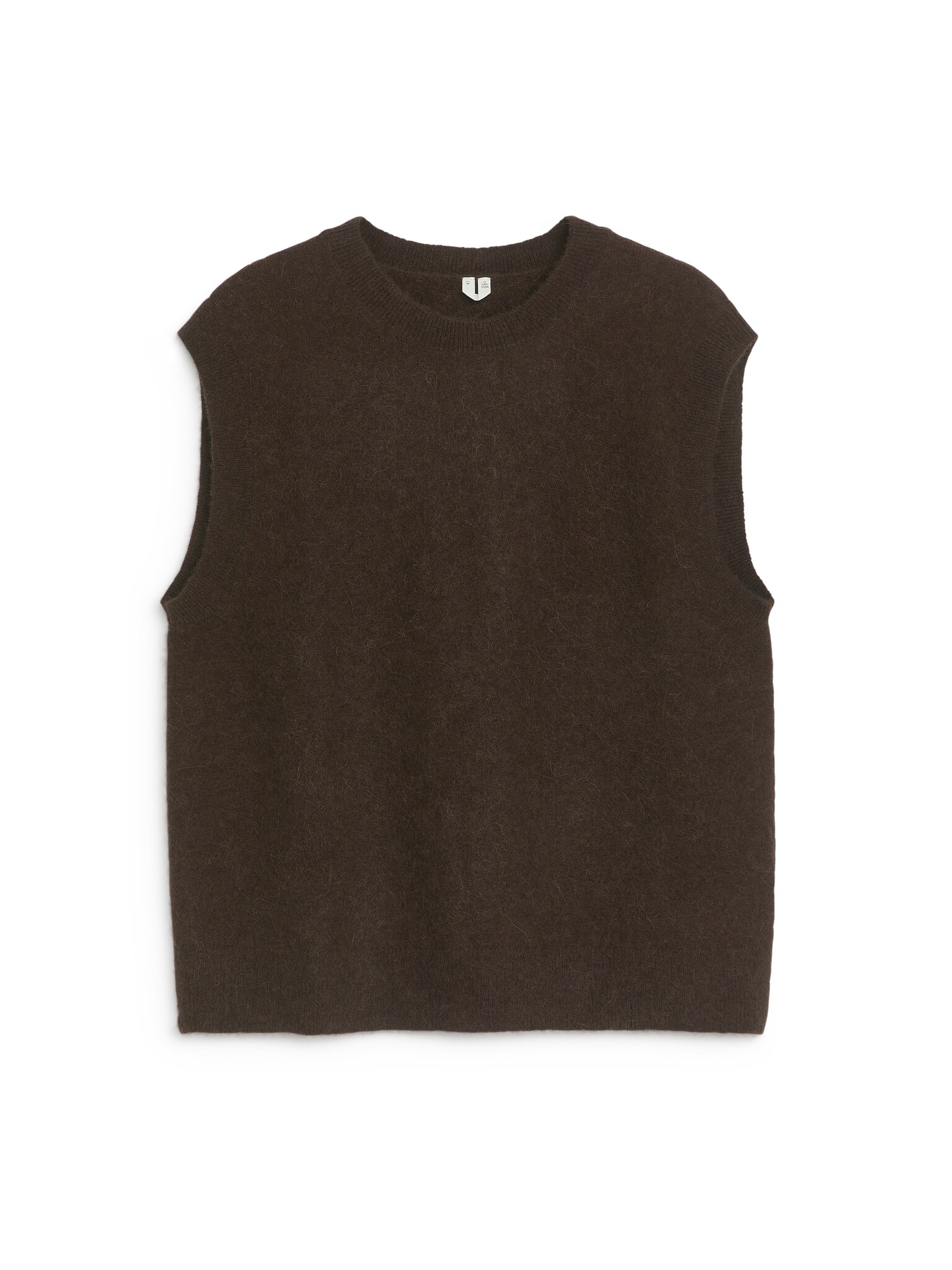 Alpaca-Wool Blend Vest - Dark Brown/Dark Green/Burgundy/Dark Blue