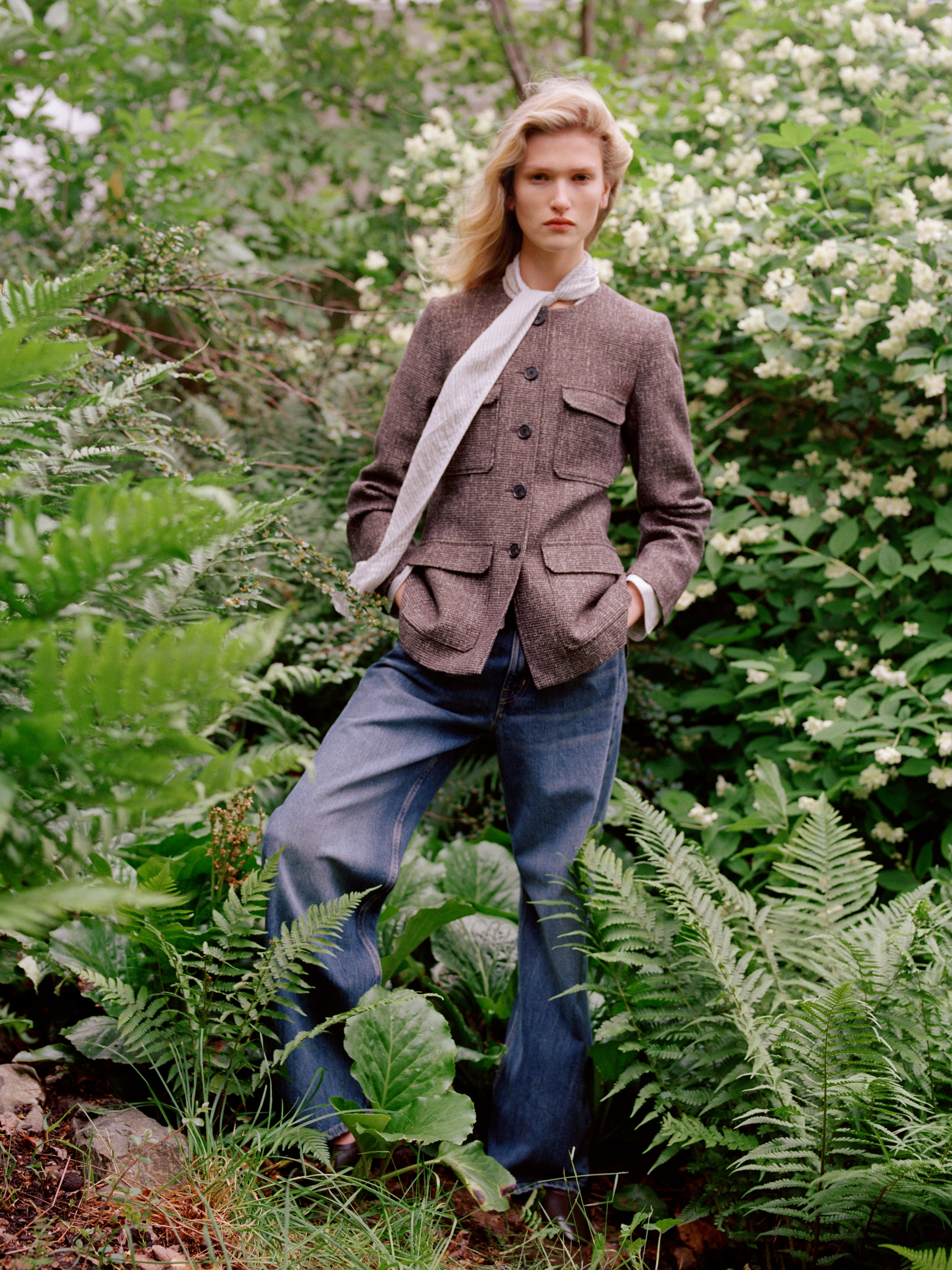 Wool-Cotton Blend Utility Jacket - Dark Mole - Regular fit - women - StillMedia/Environmental - 1