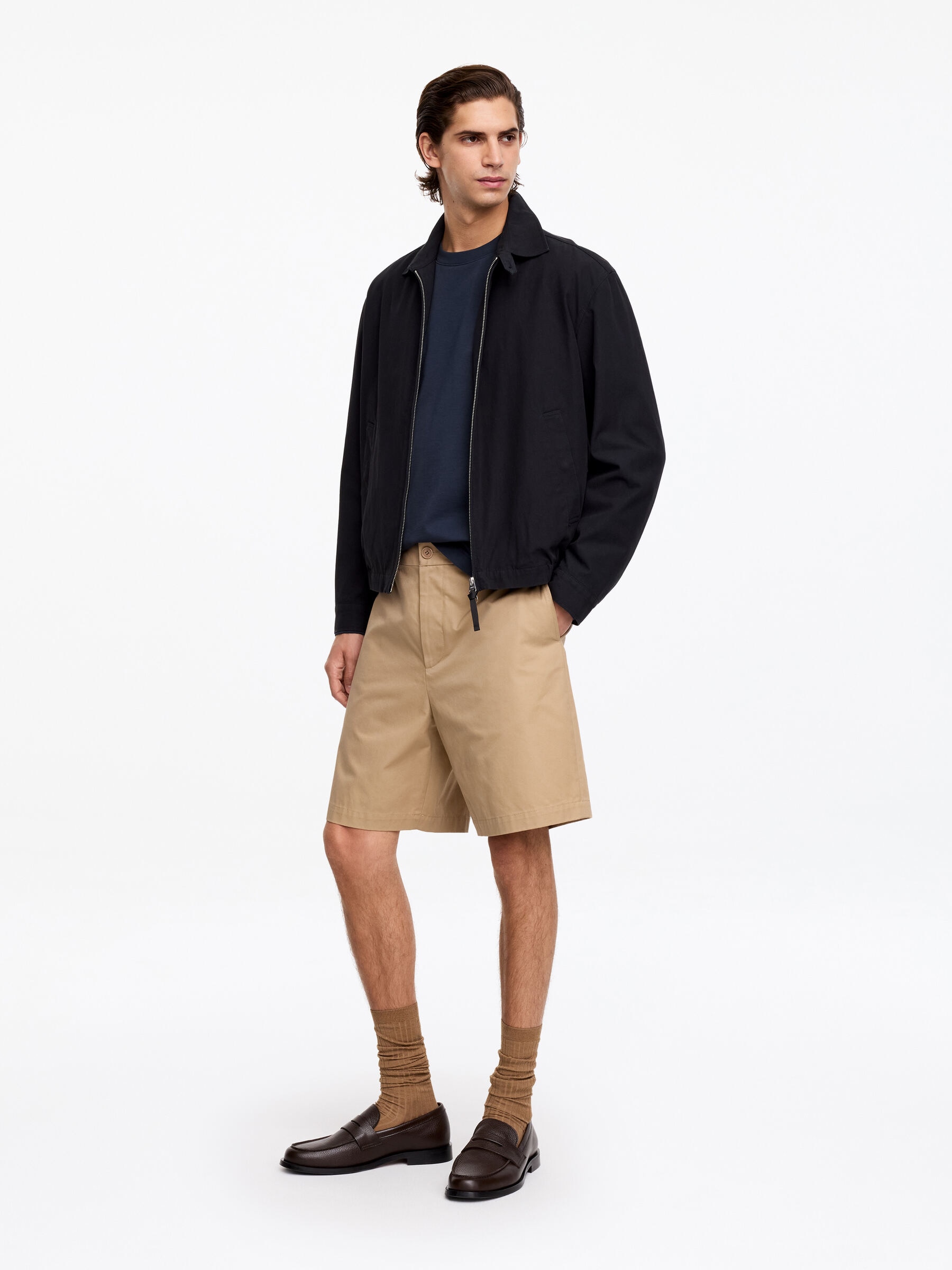 Lockere Twillshorts - Beige - Relaxed Fit - Herren - StillMedia/Lookbook - 5