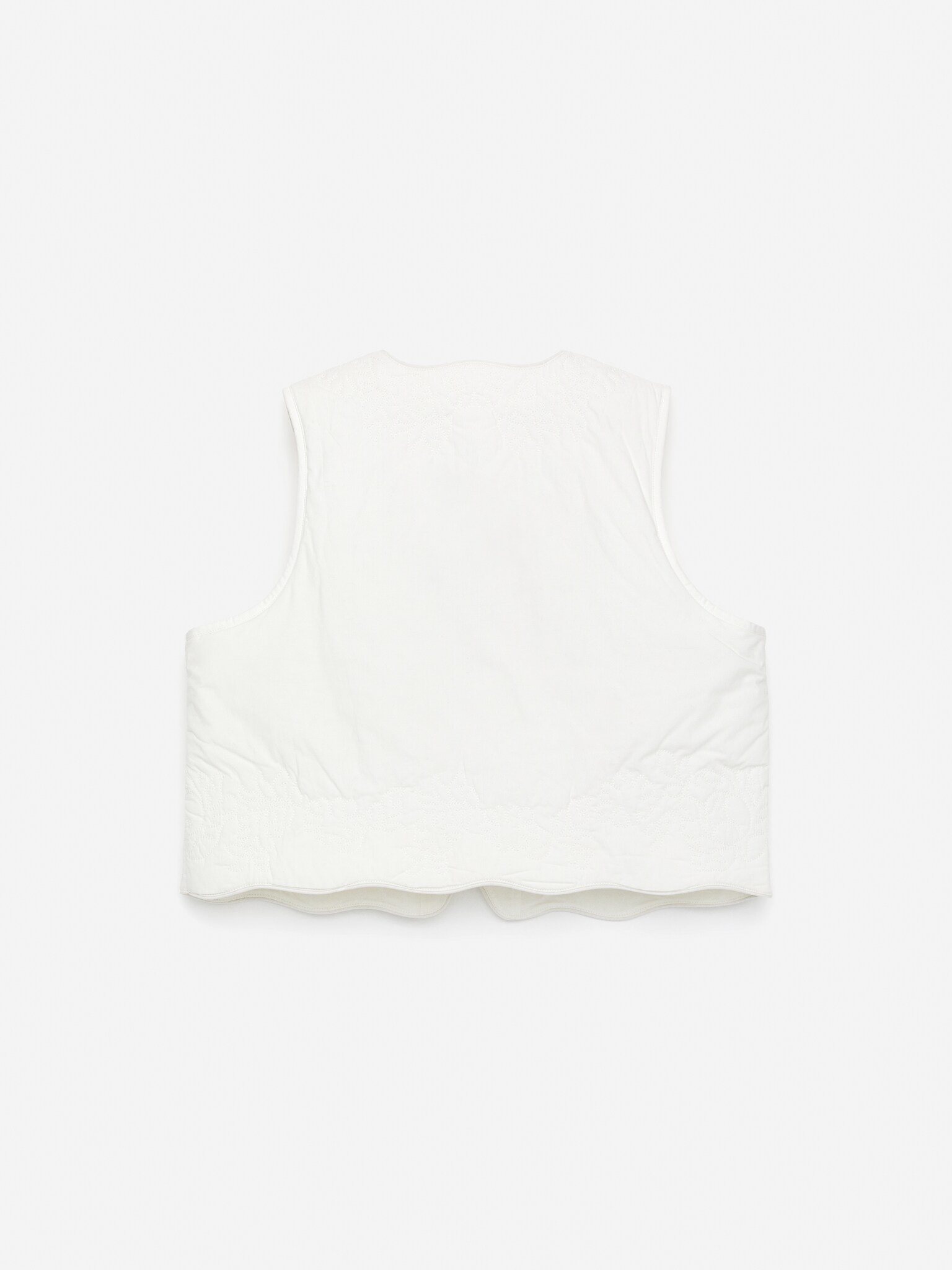 Embroidered Vest - White - 3