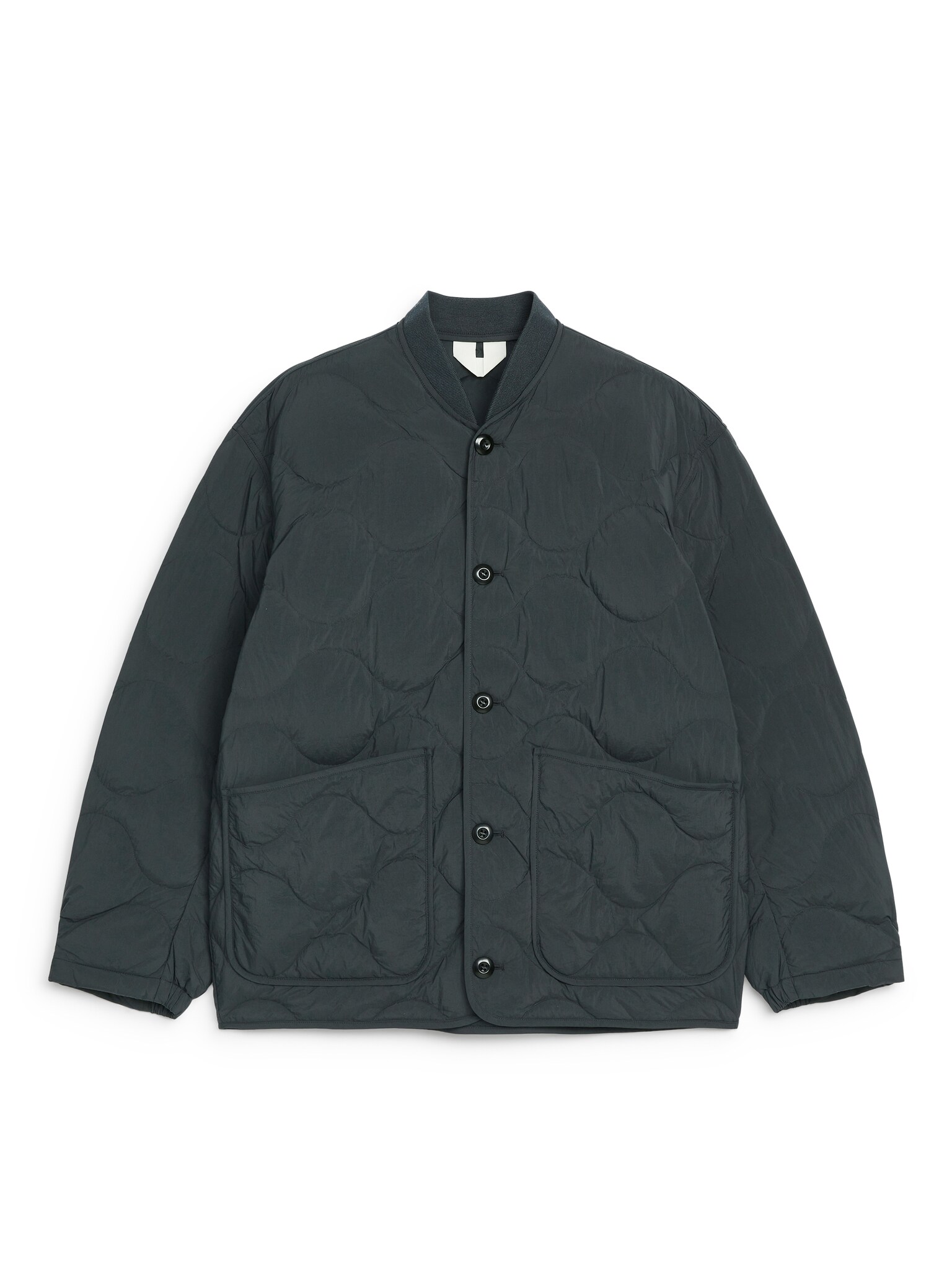 Upcycled Down Liner Jacket - Dark Blue/Grey/Dark Reddish Brown