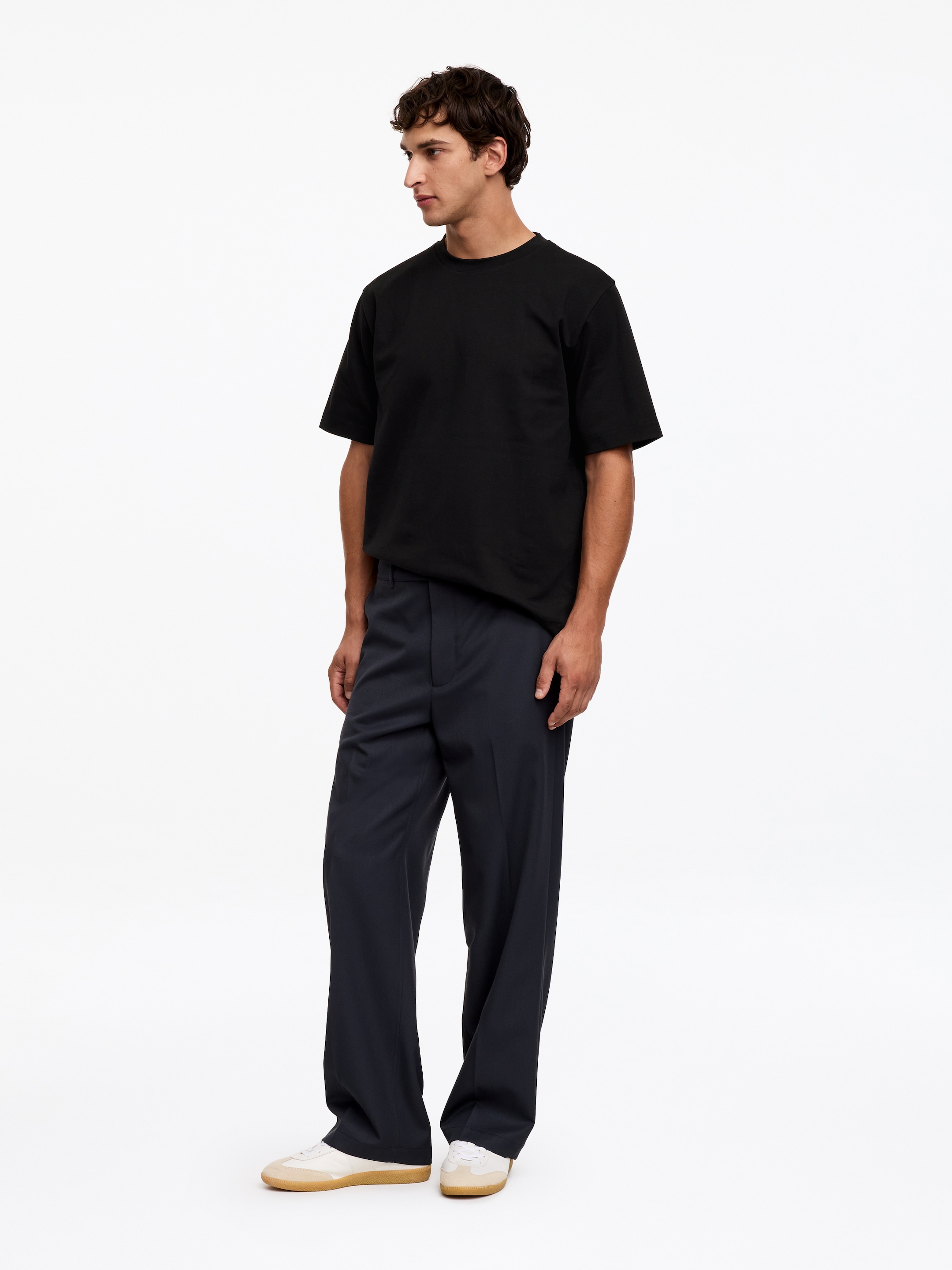 T-shirt in interlock dalla vestibilità squadrata - Nero - Loose fit - Men - StillMedia/Lookbook - 54
