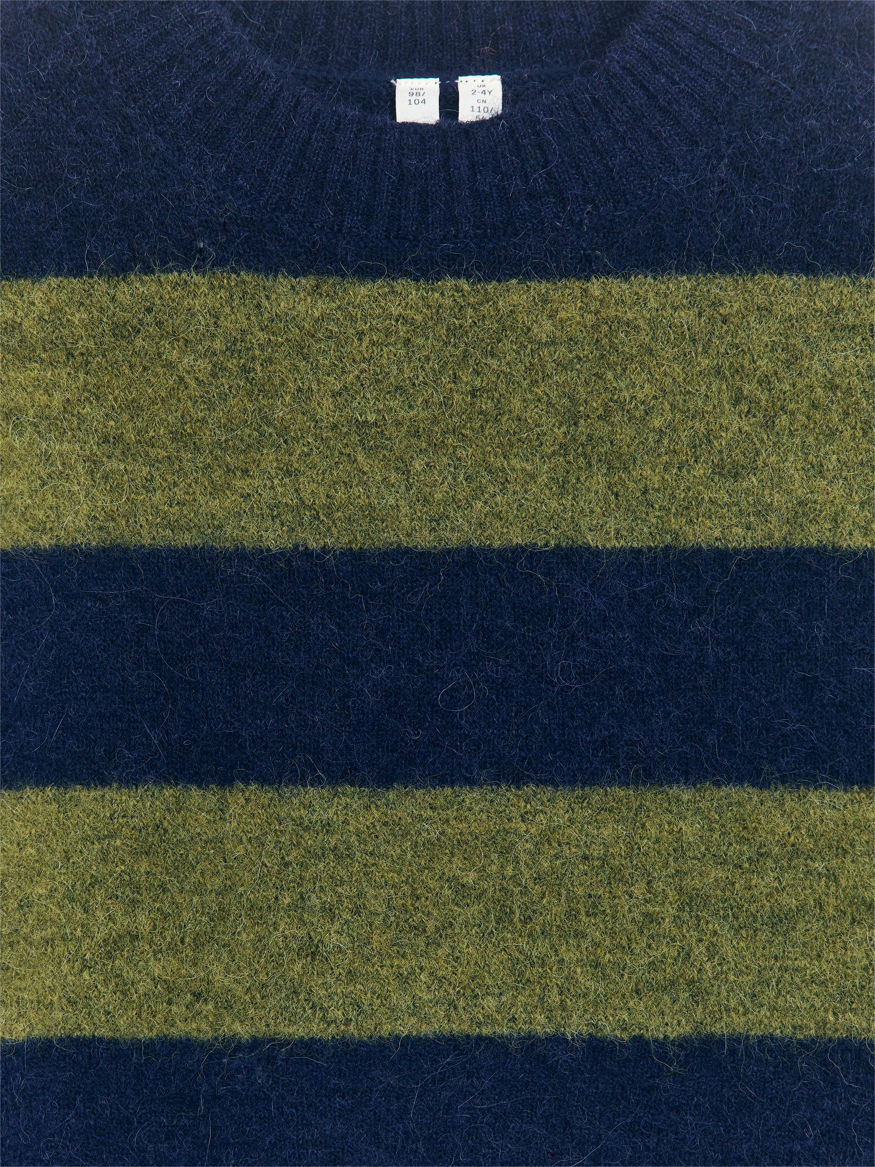 Sweter w paski z mieszanki wełny i alpaki - Dark Blue/Green - Fason normalny - Children - StillMedia/DescriptiveDetail - 2