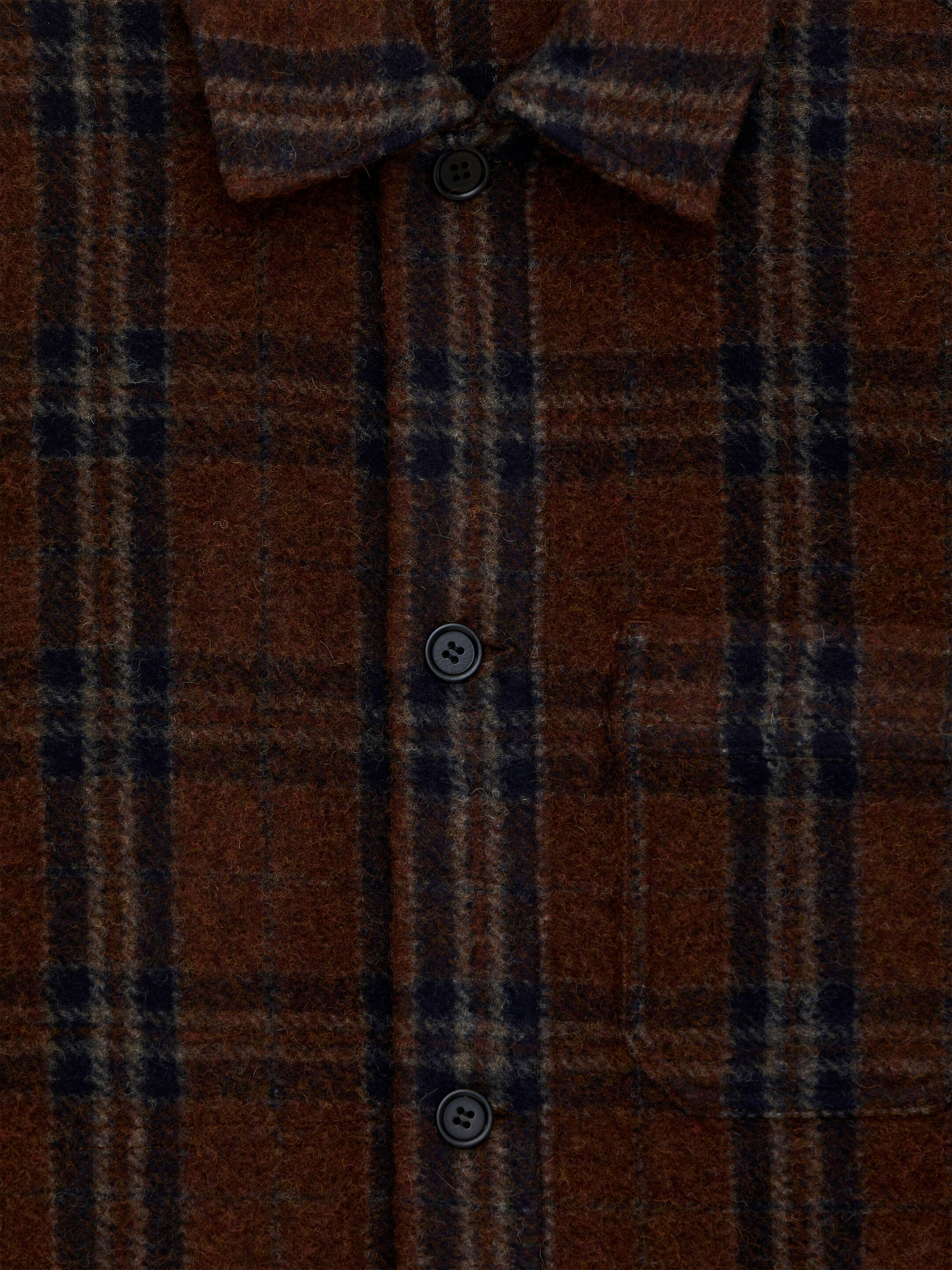 Größeres Bild ansehen: Wool-Blend Overshirt - Braun/Blau/Beige - Men | H&M DE 6