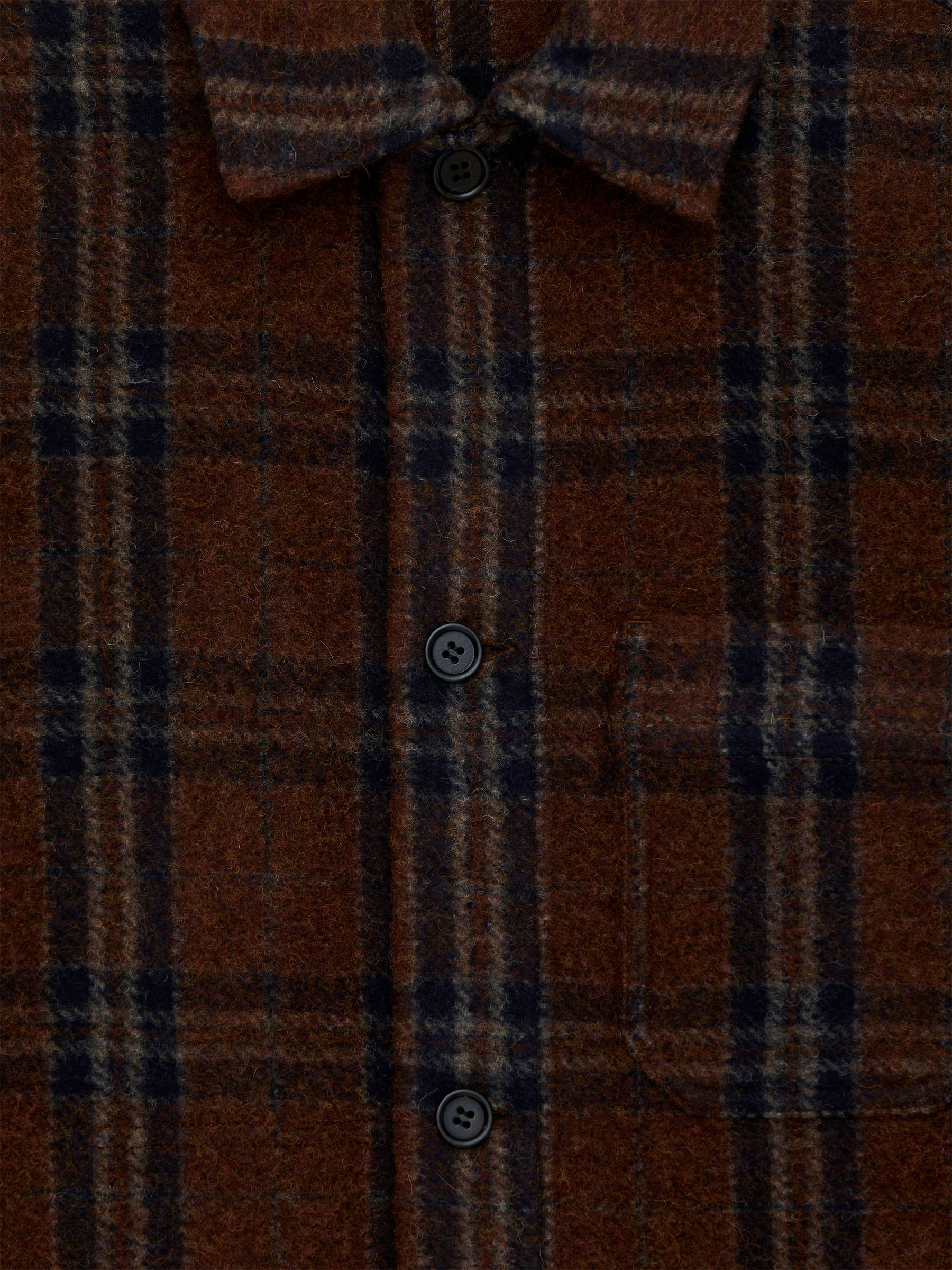 Wool-Blend Overshirt - Brown/Blue/Beige - Regular fit - Men - StillMedia/DescriptiveDetail - 2