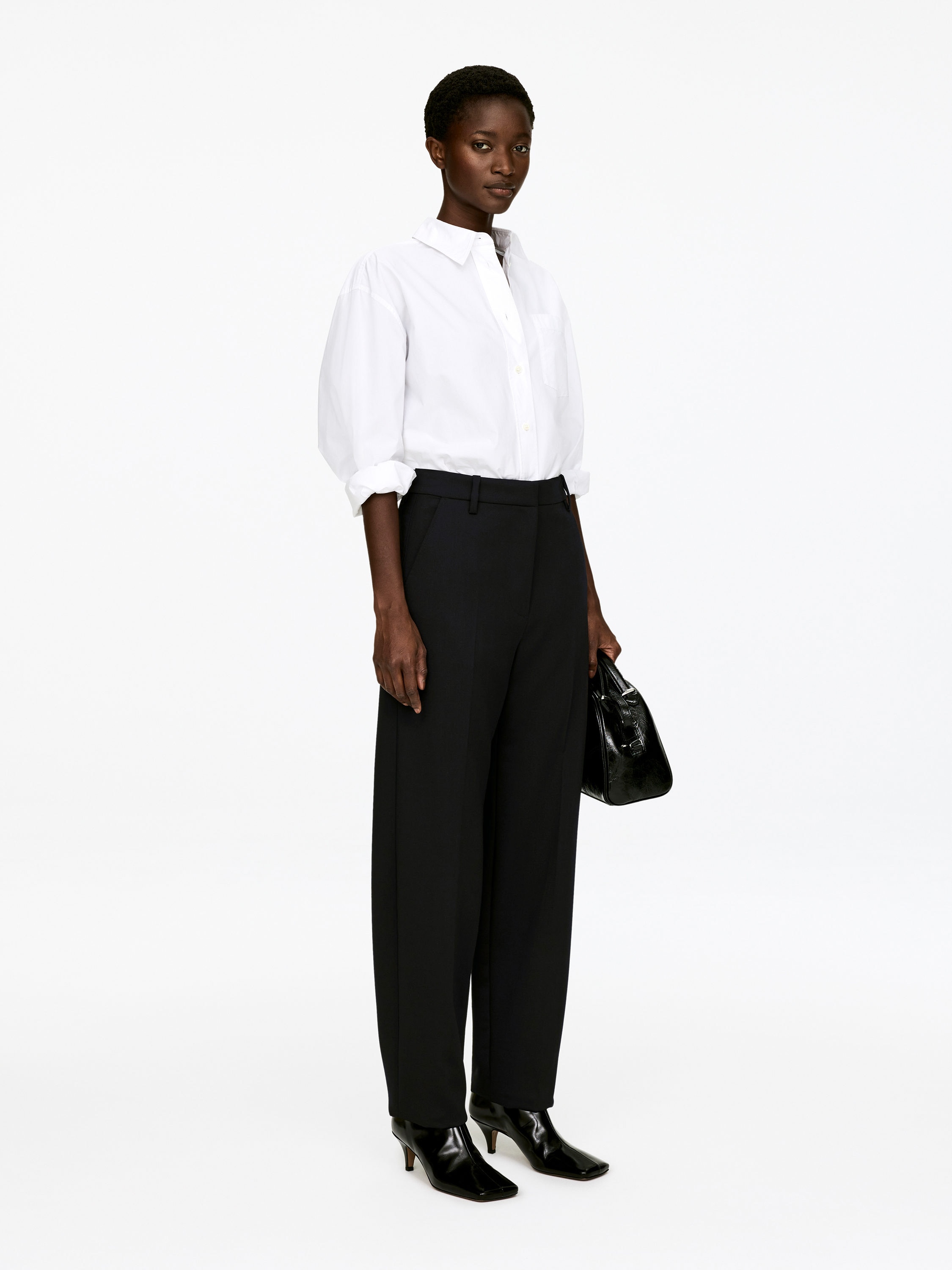 Press Crease Trousers - Black - Regular fit - Women - StillMedia/Lookbook - 3