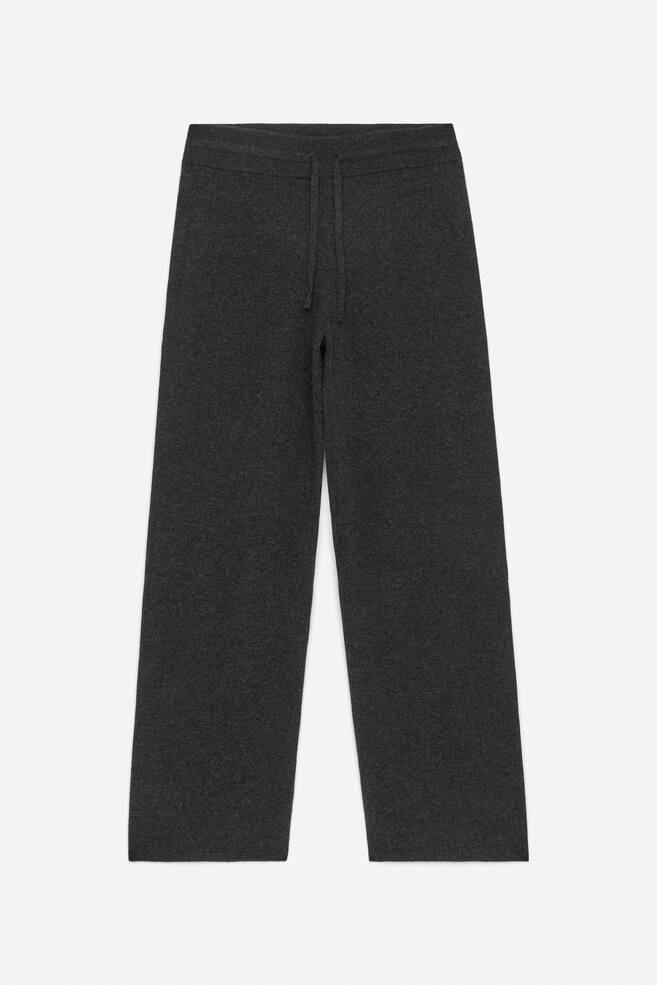 Pure Cashmere Trousers - Dark Grey - 1