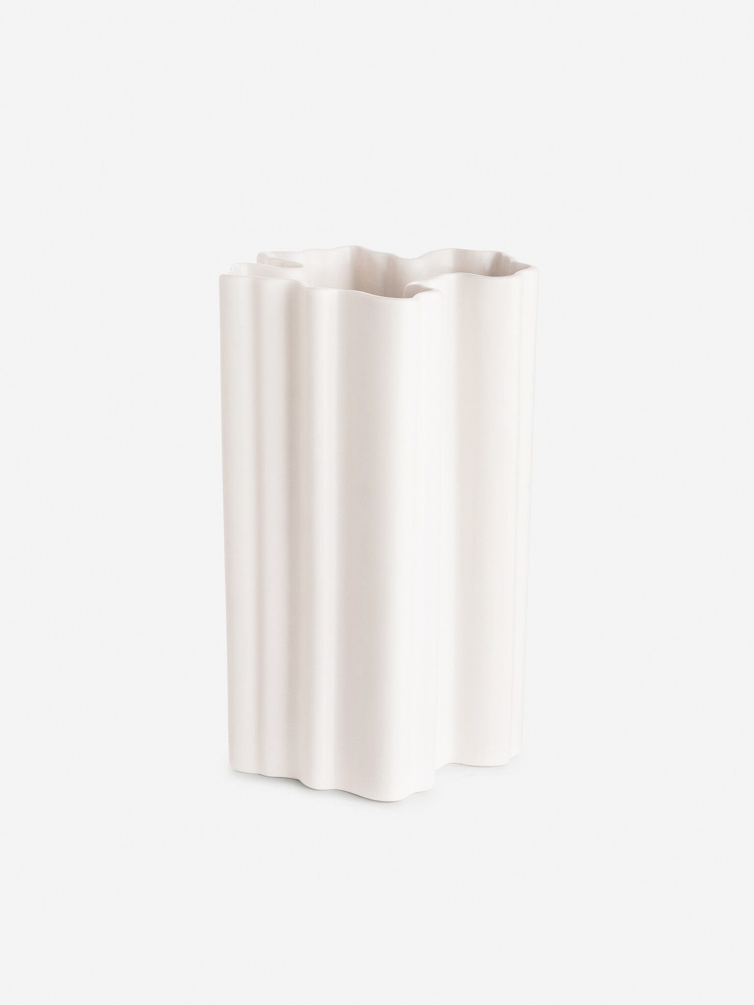 Ceramic Flower Vase 21 cm - Off-White - 3