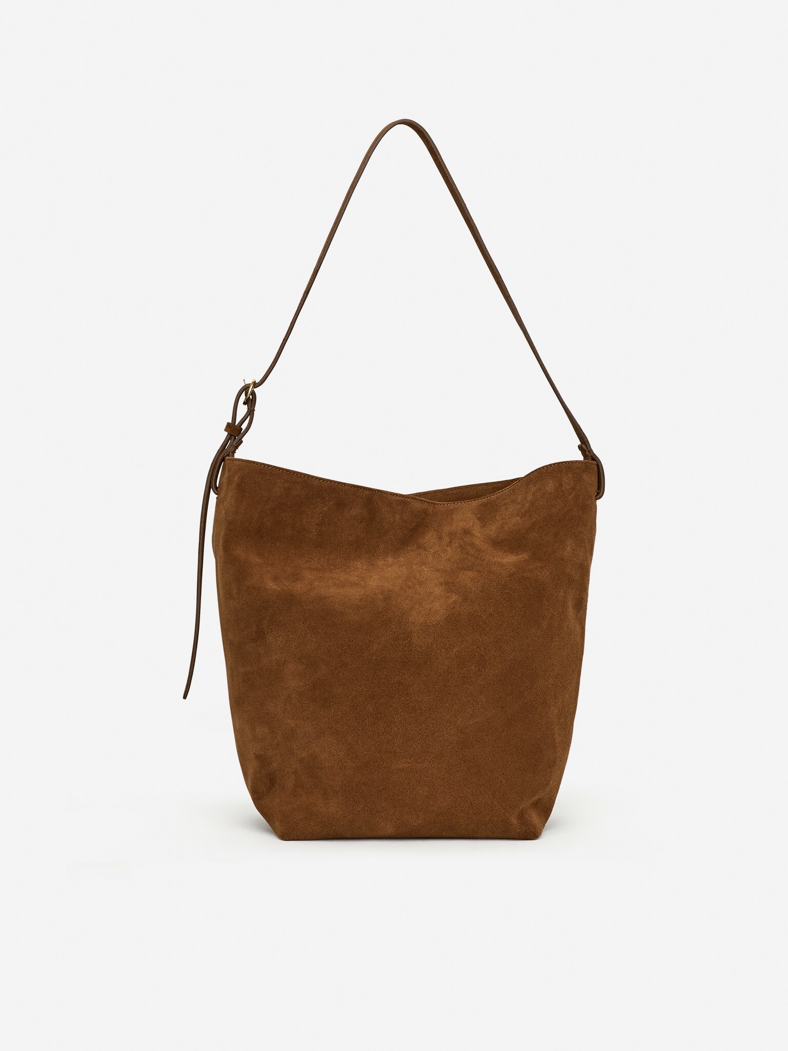 Veloursledertasche - Braun