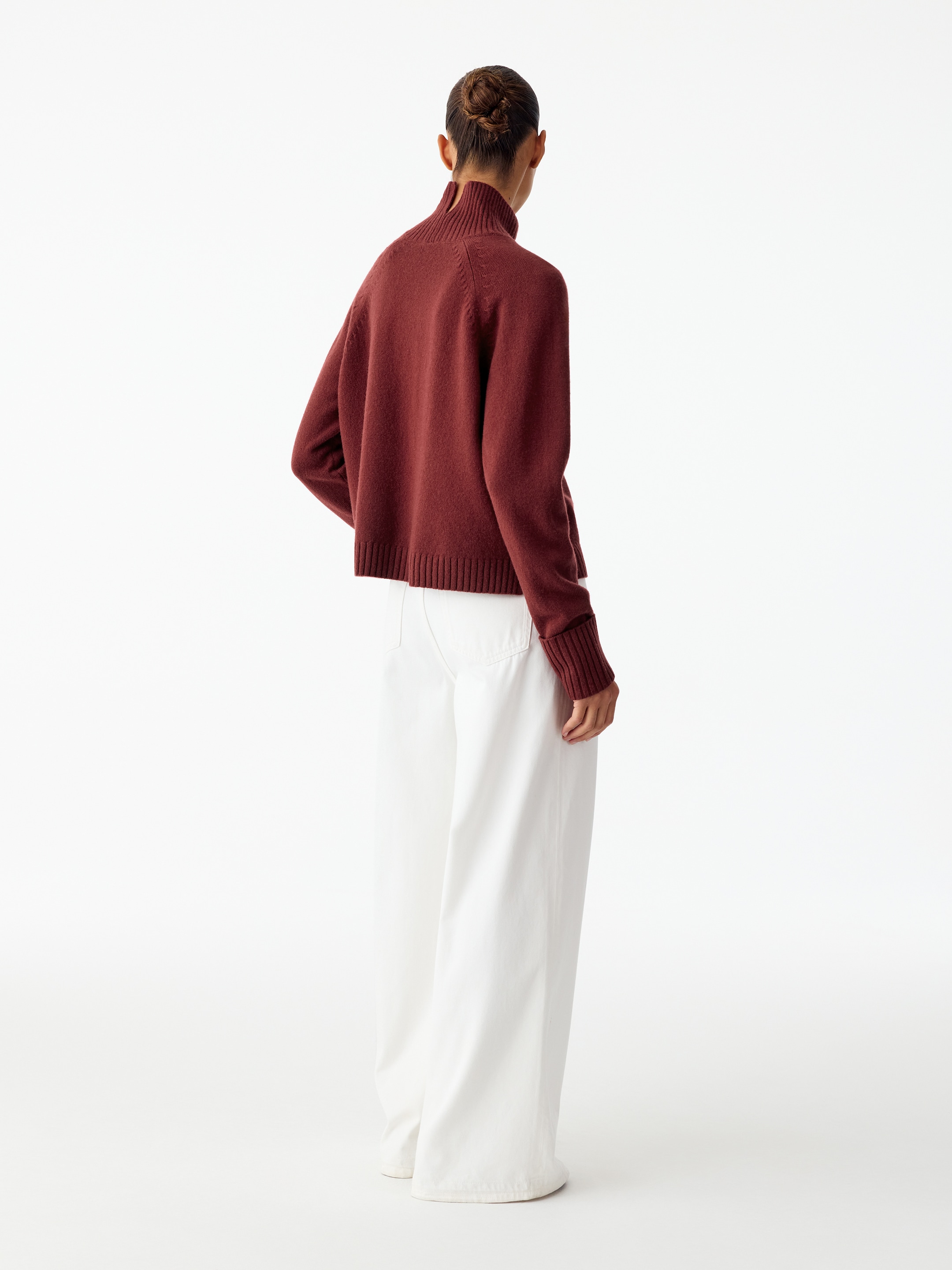 Roll-Neck Wool Jumper - Rust - Regular fit - women - StillMedia/Lookbook - 4
