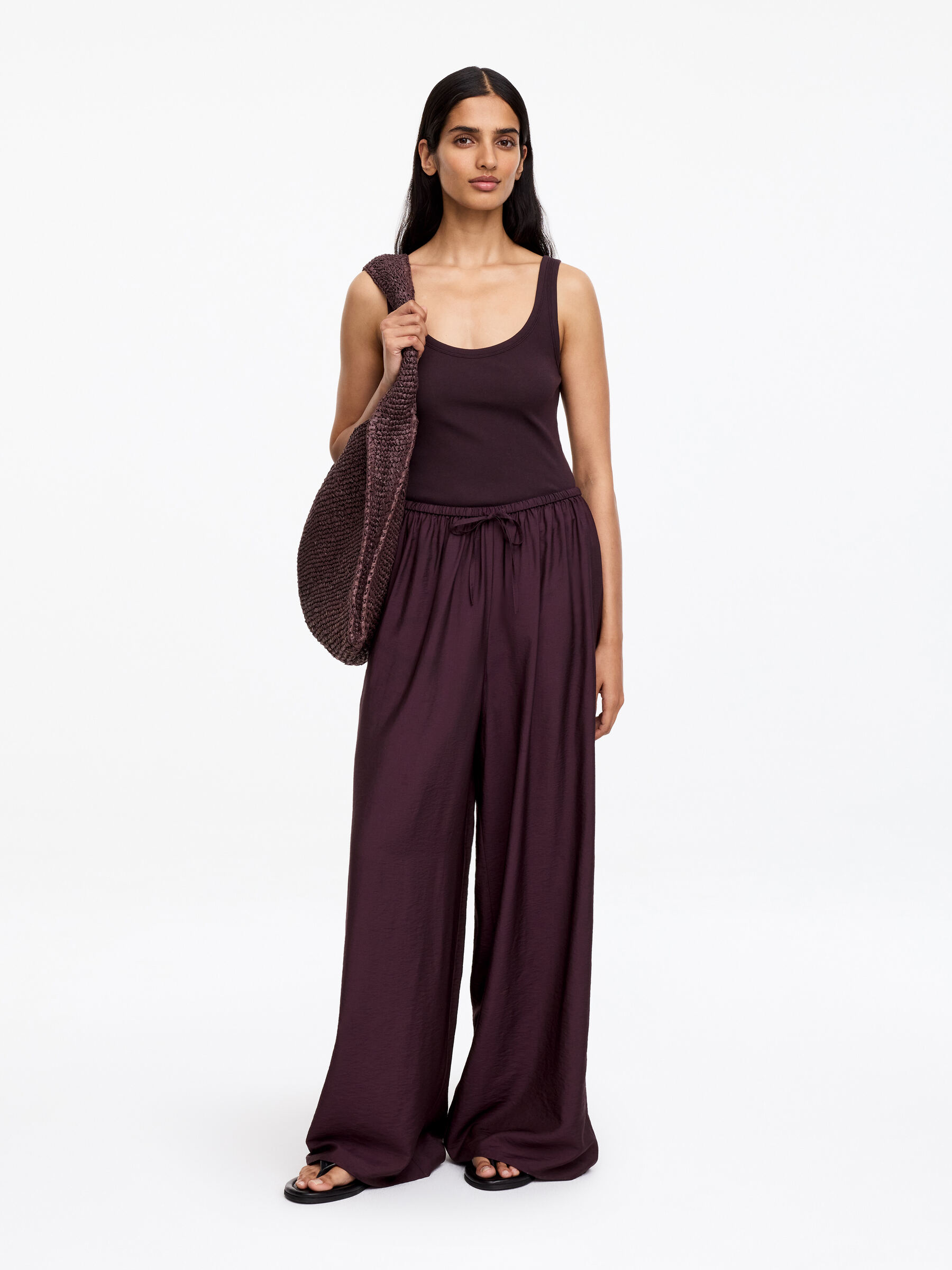 Wide Trousers-#402A32-19296