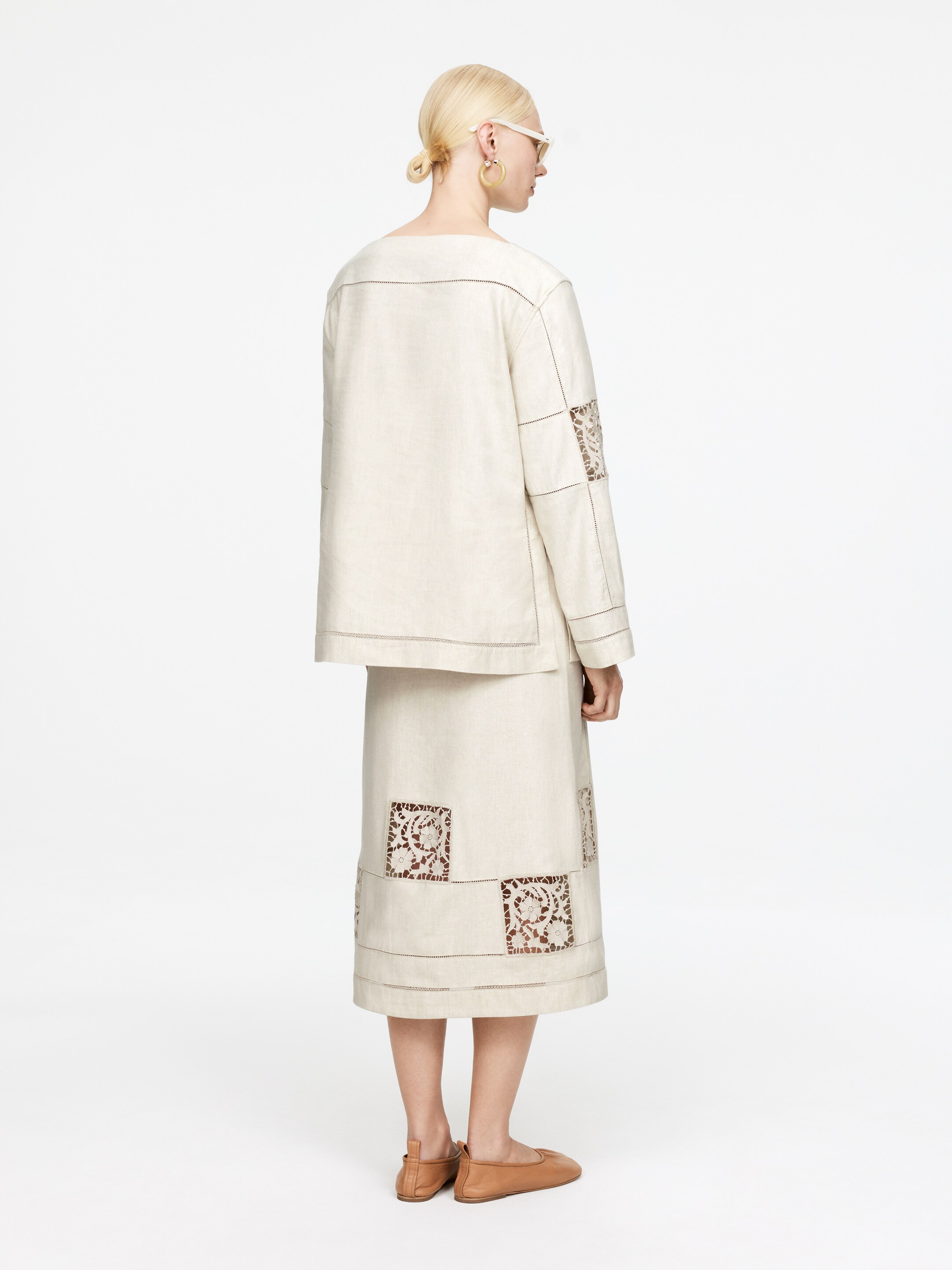 Vezi imaginea mai mare: Fustă petrecută brodată - Bej - FEMEI | H&M RO 2
